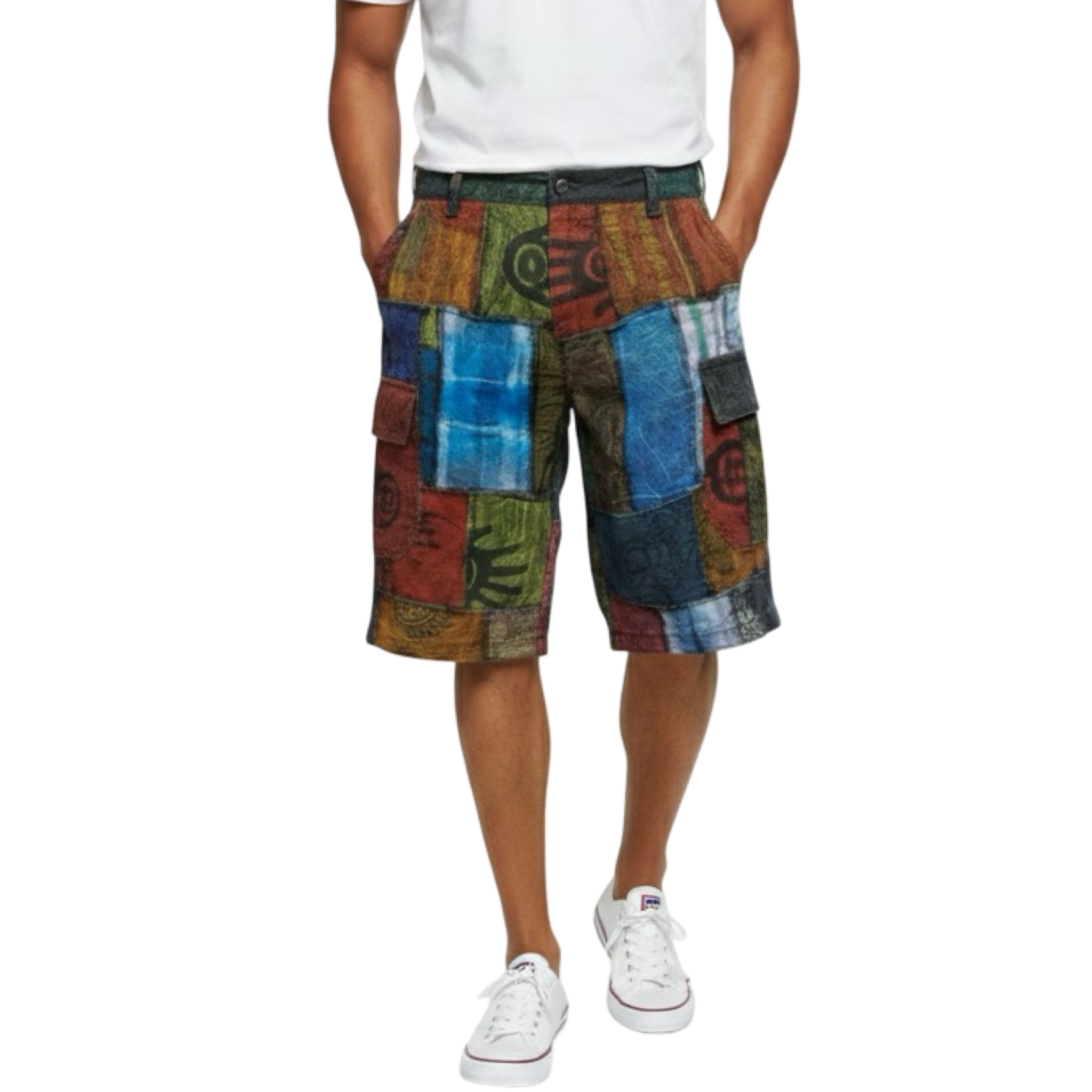 Shorts - Patchwork w/ 2 side pocket