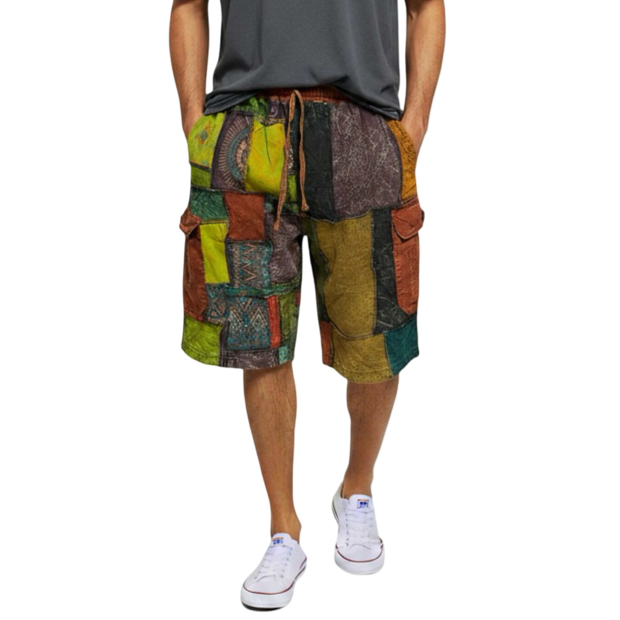 Shorts - Patchwork w/ 2 side pocket