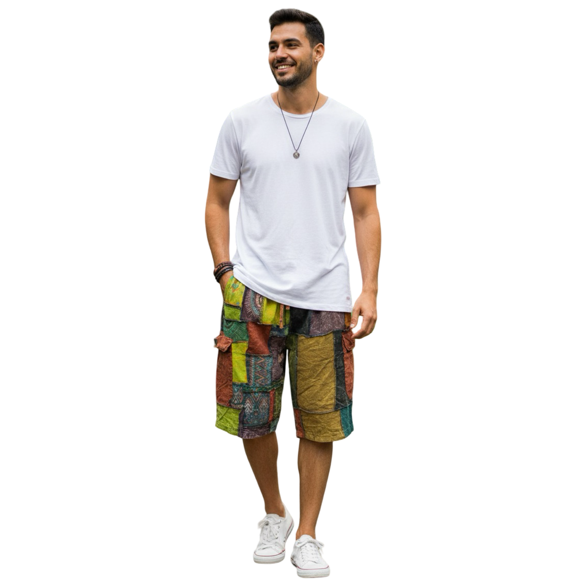Shorts - Patchwork w/ 2 side pocket