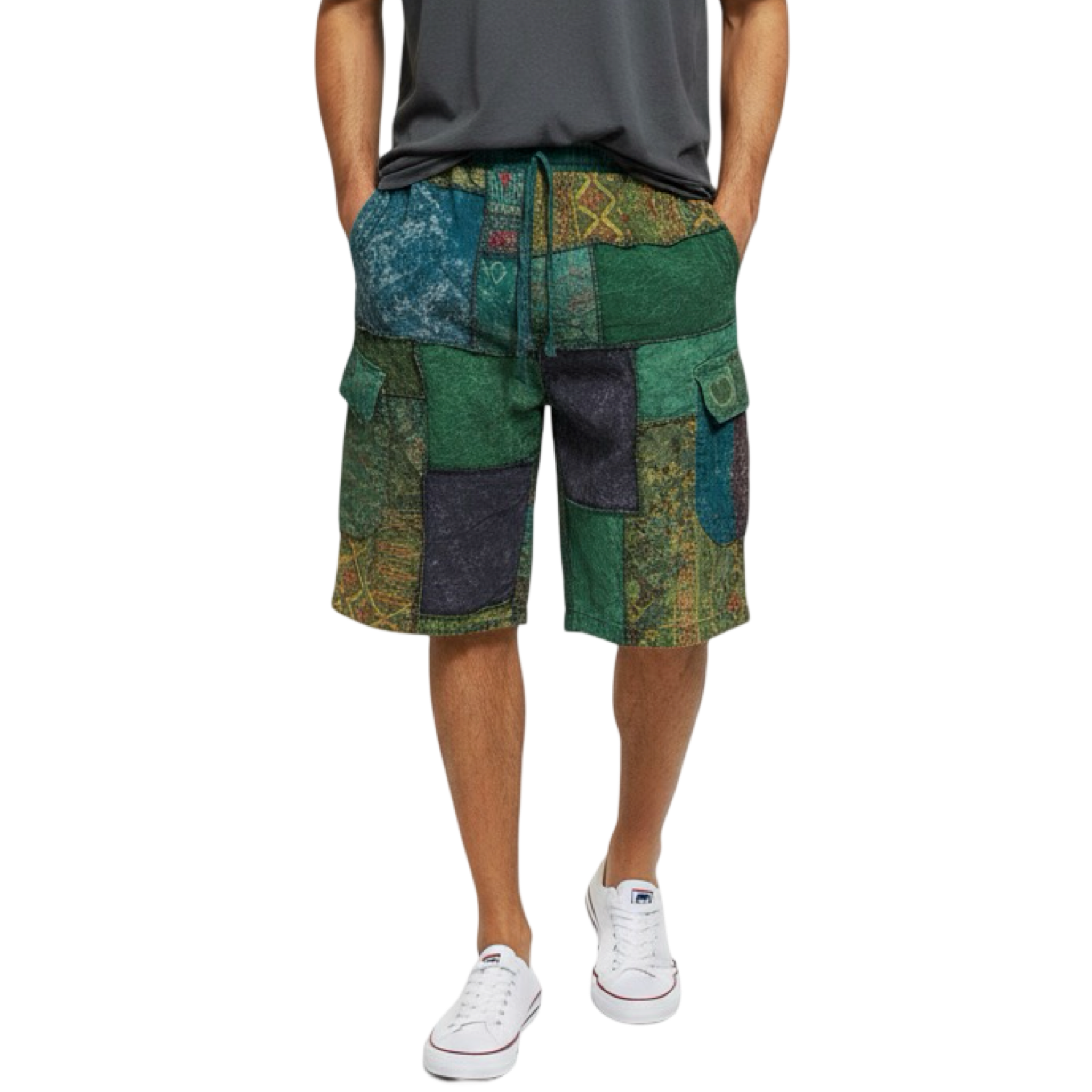 Shorts - Patchwork w/ 2 side pocket