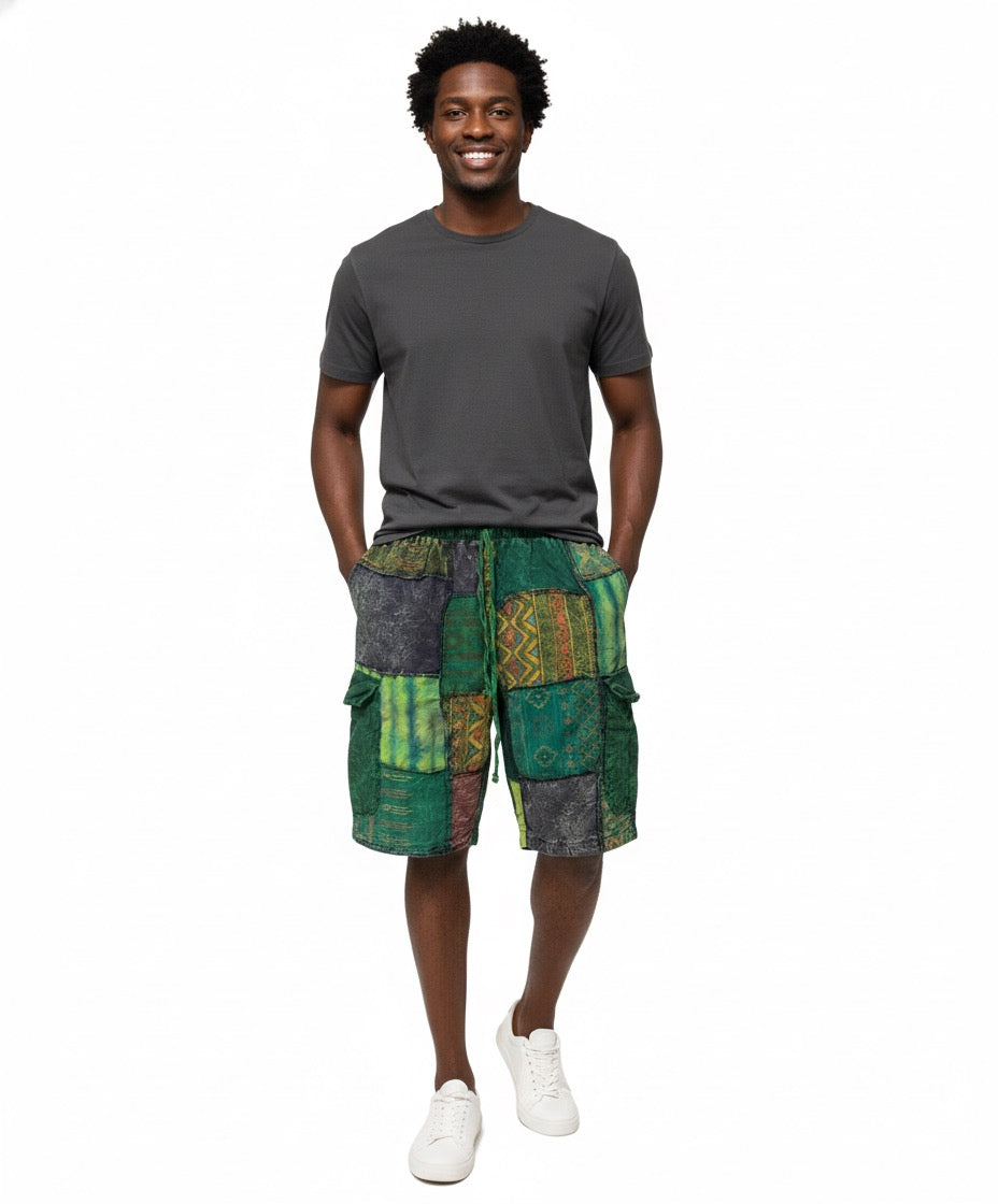 Shorts - Patchwork w/ 2 side pocket