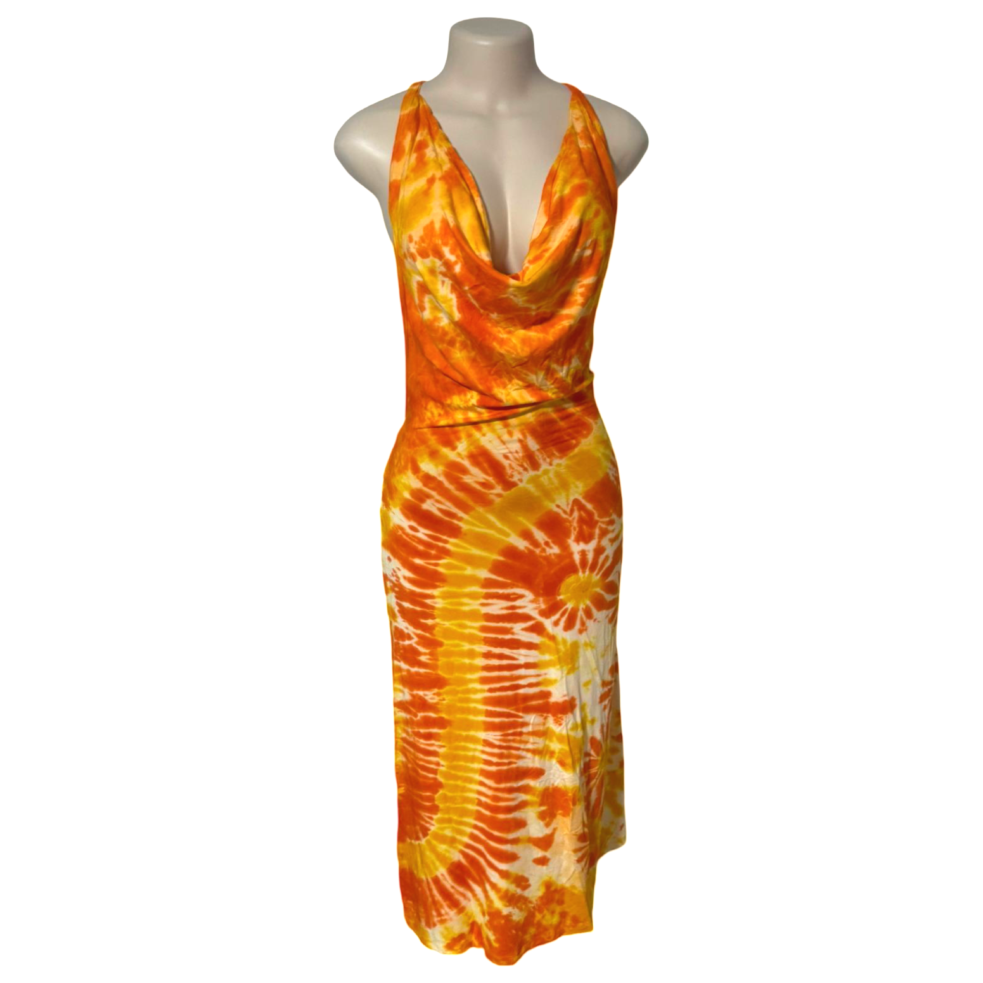 Dress - Tie Dye Cowl Neck Dress