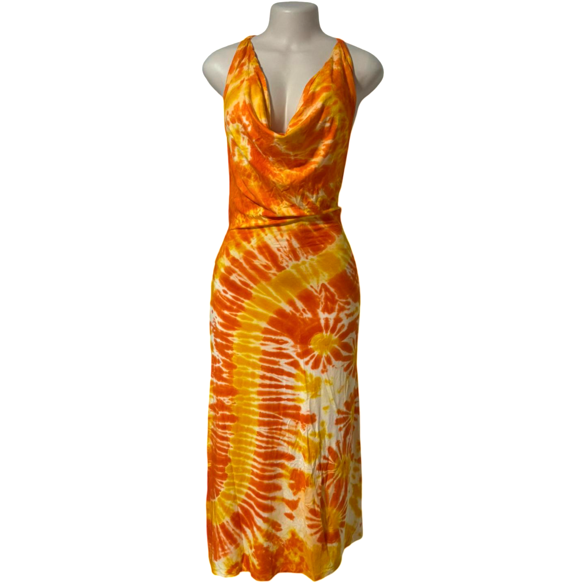 Dress - Tie Dye Cowl Neck Dress