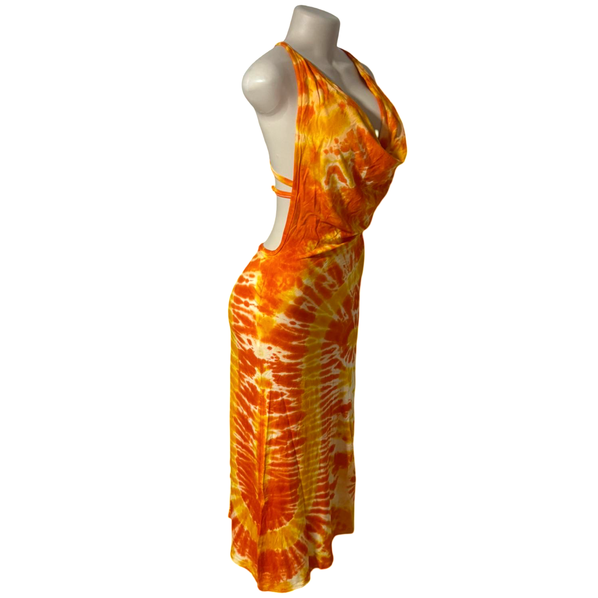 Dress - Tie Dye Cowl Neck Dress