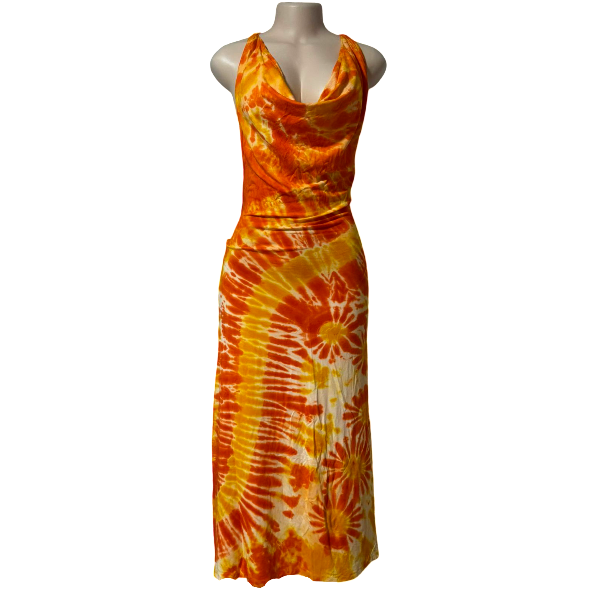 Dress - Tie Dye Cowl Neck Dress