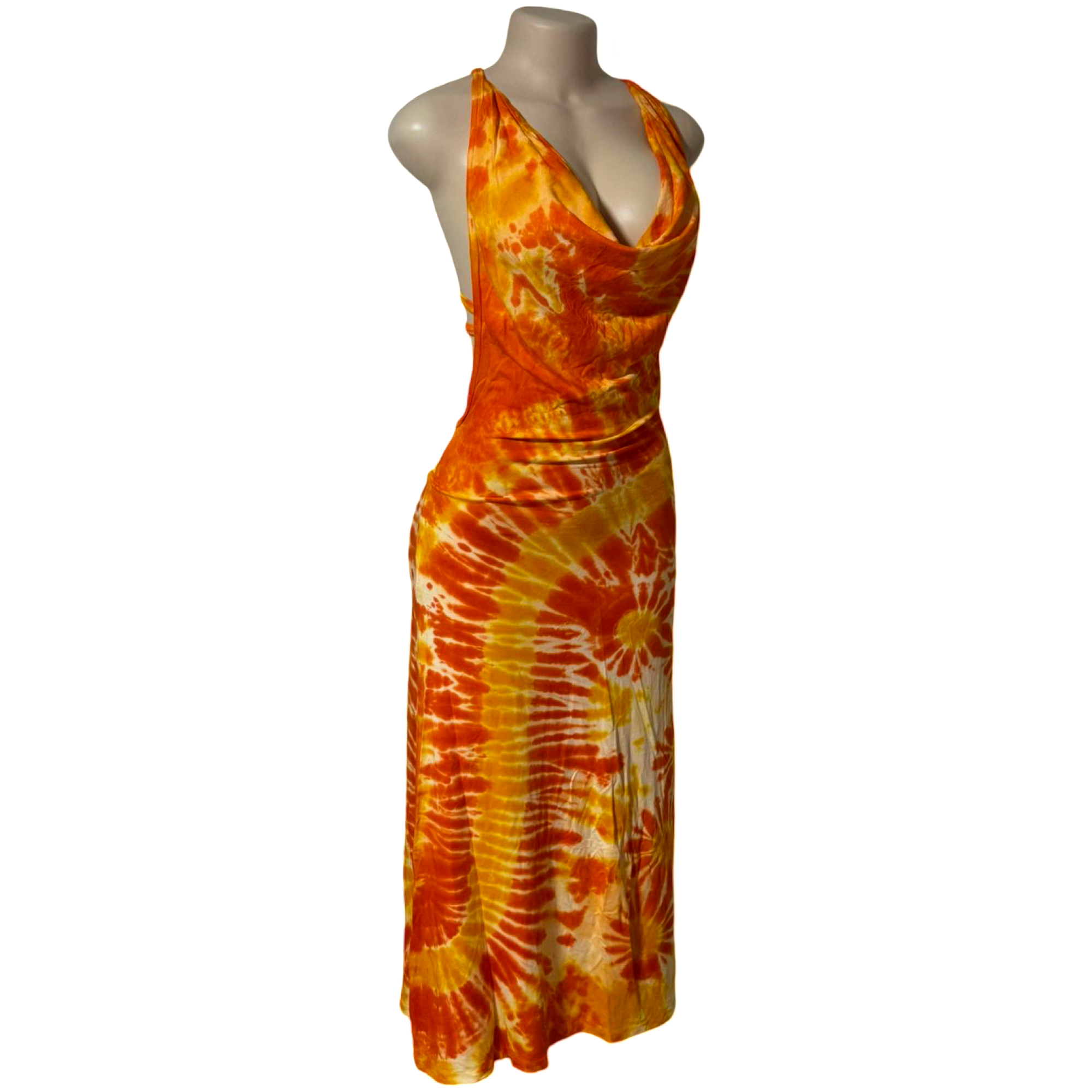 Dress - Tie Dye Cowl Neck Dress