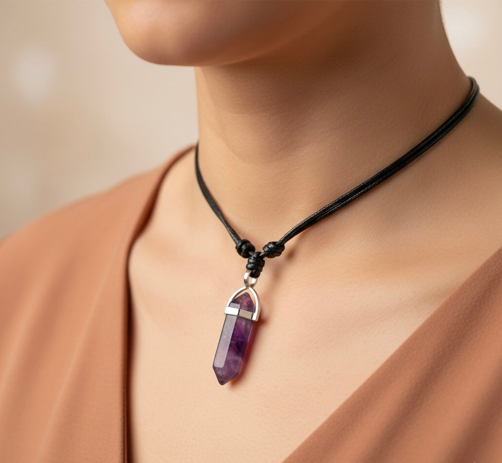 Amethyst Quartz Necklaces.
