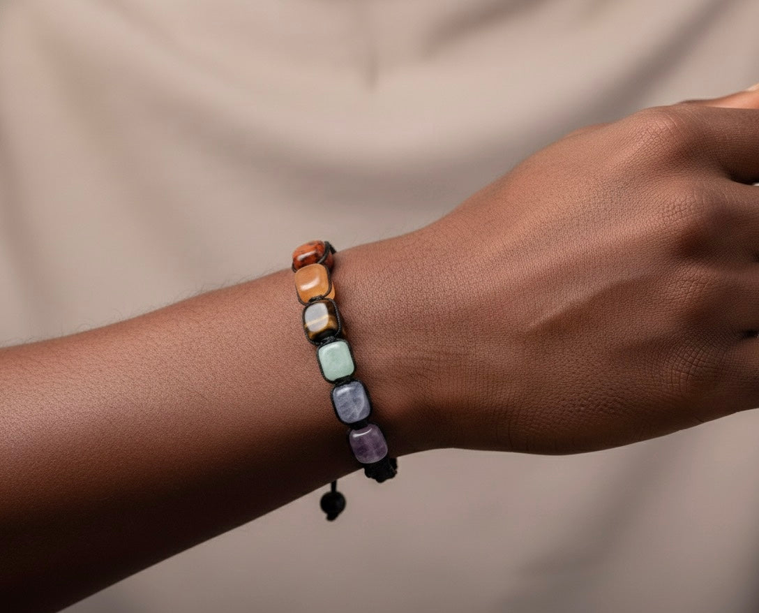 Natural 7 Chakra Stone Healing Bracelet