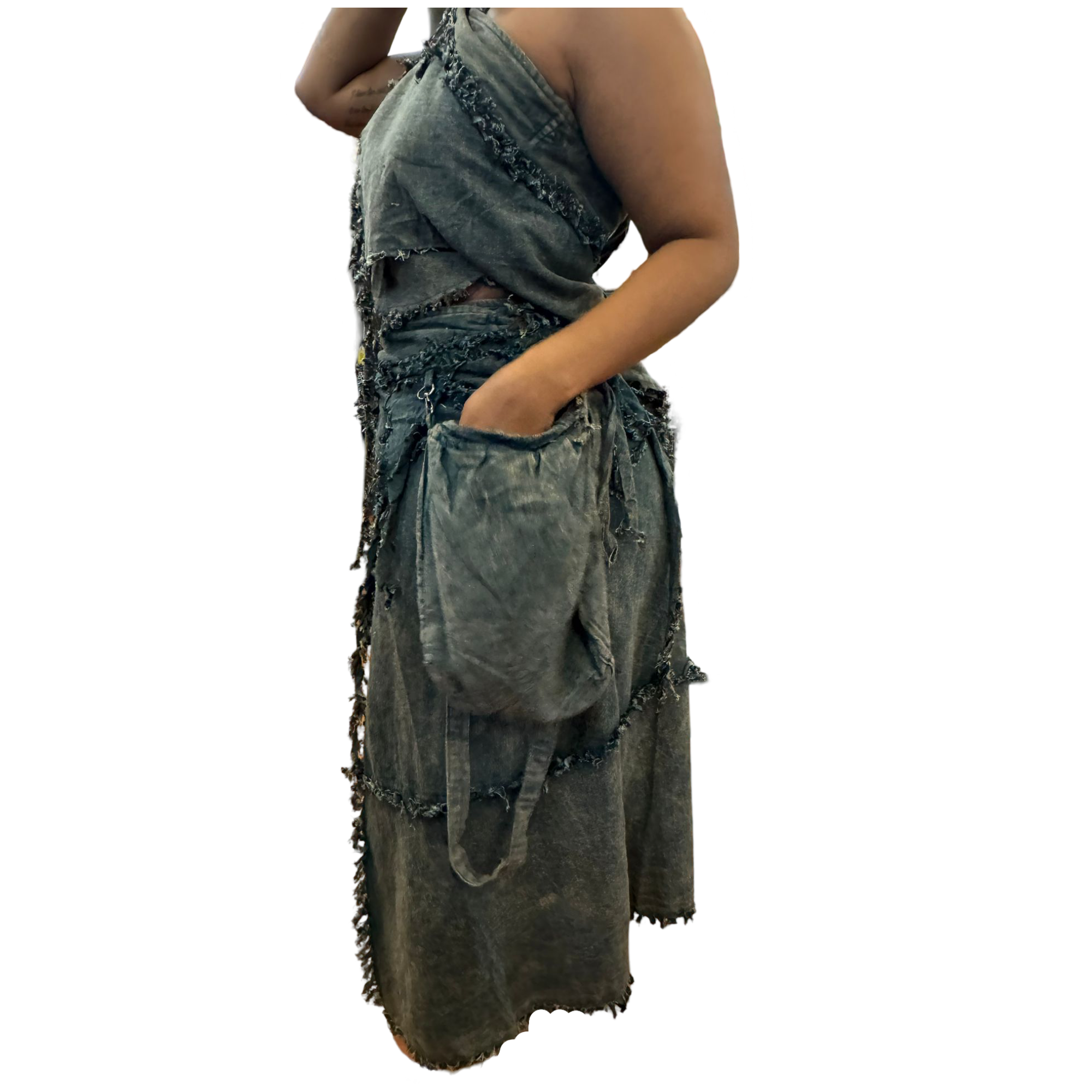 Skirt- Stone Wash Gypsy Wrap Skirt w/Tops (set)