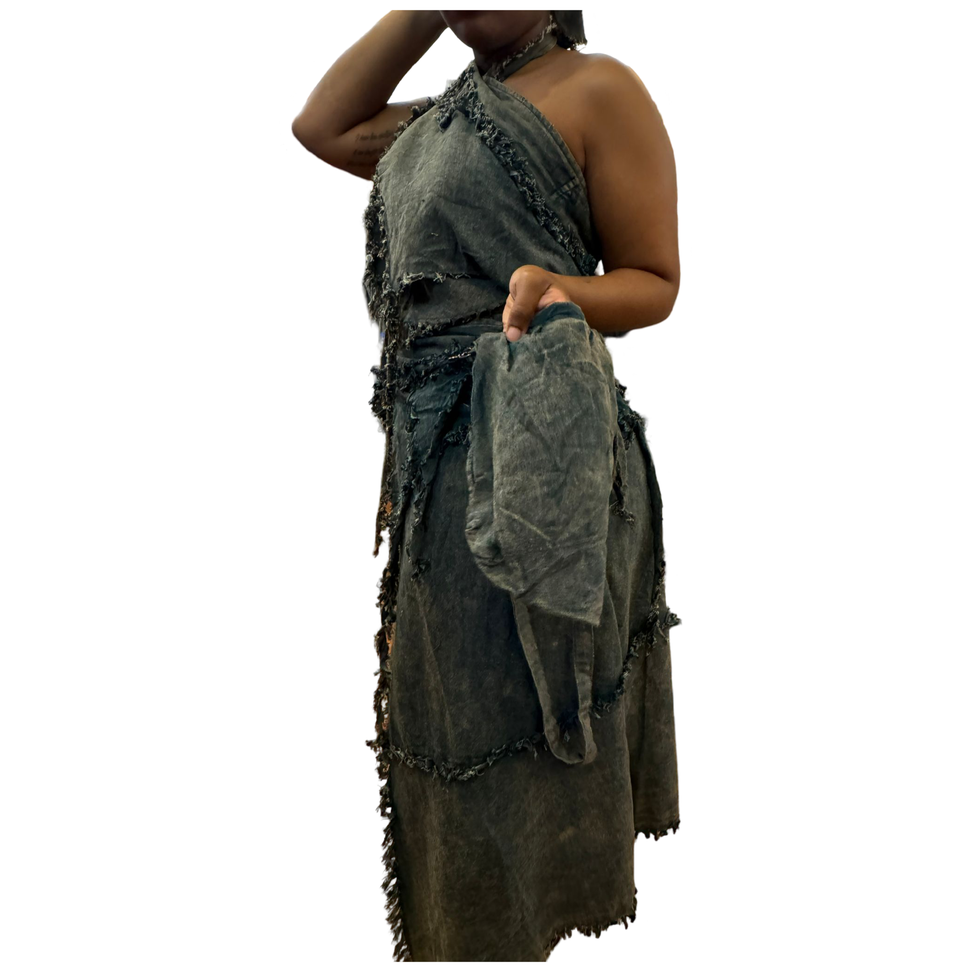 Skirt- Stone Wash Gypsy Wrap Skirt w/Tops (set)