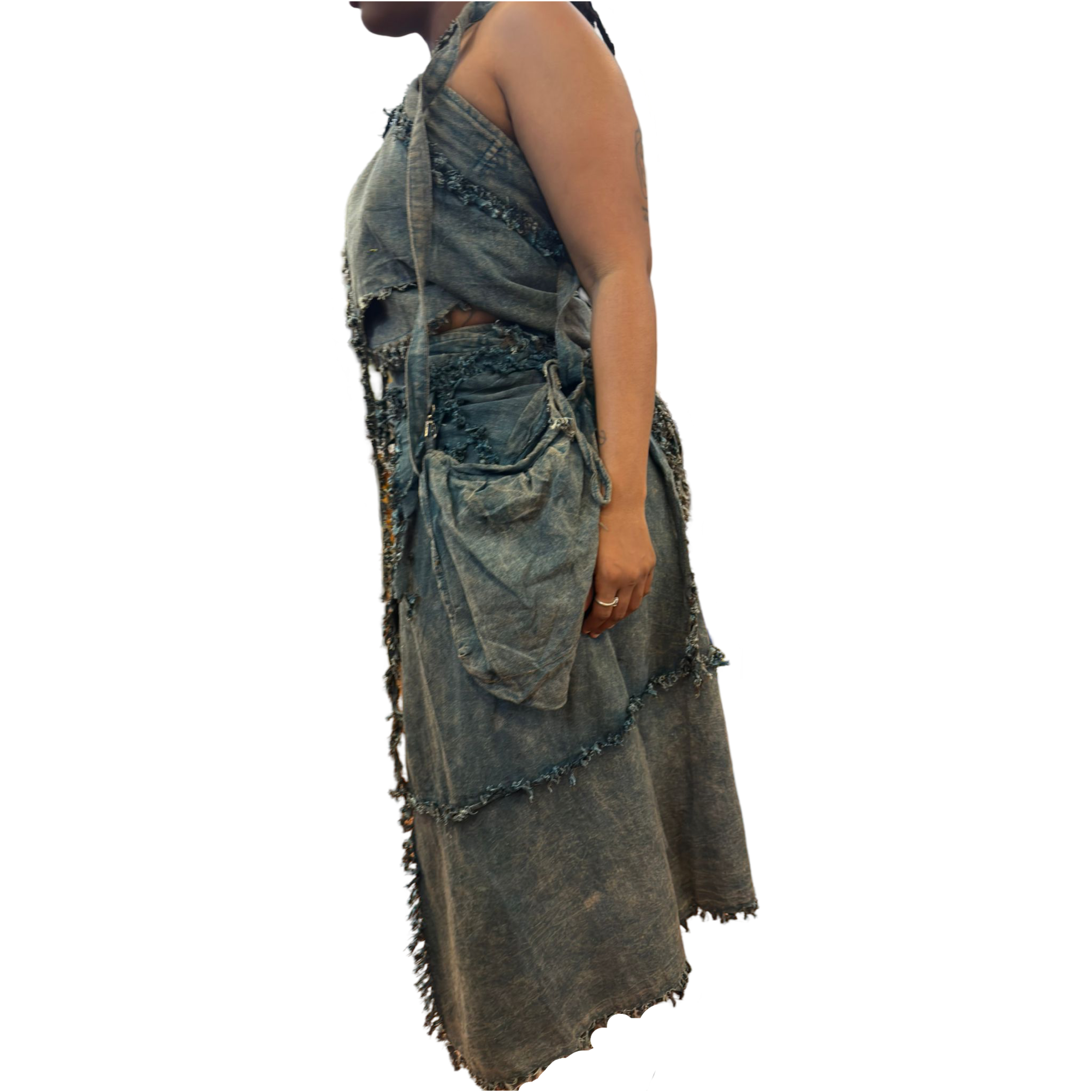 Skirt- Stone Wash Gypsy Wrap Skirt w/Tops (set)