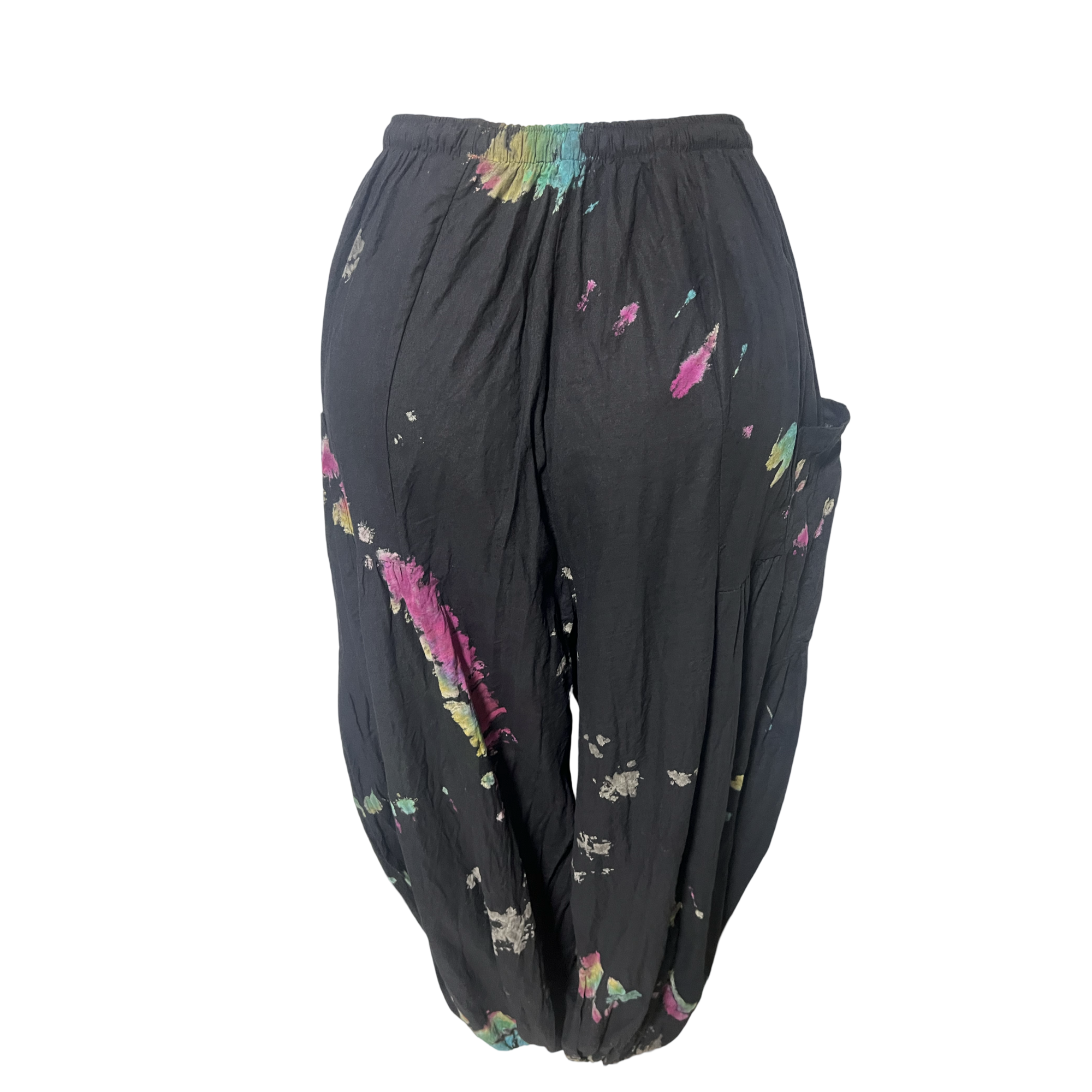 Pants - Black Tie Dye Pants w/ 2 Pocket