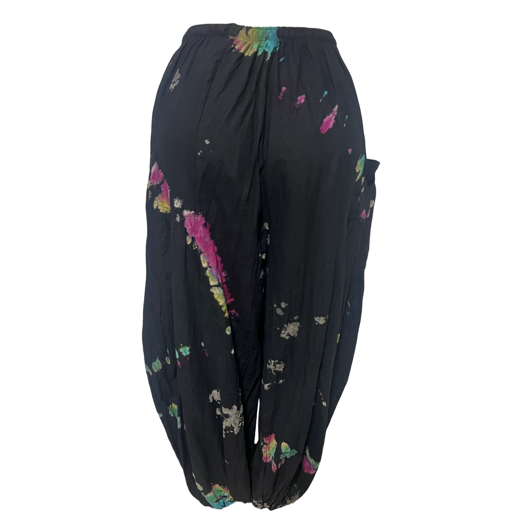 Pants - Black Tie Dye Pants w/ 2 Pocket