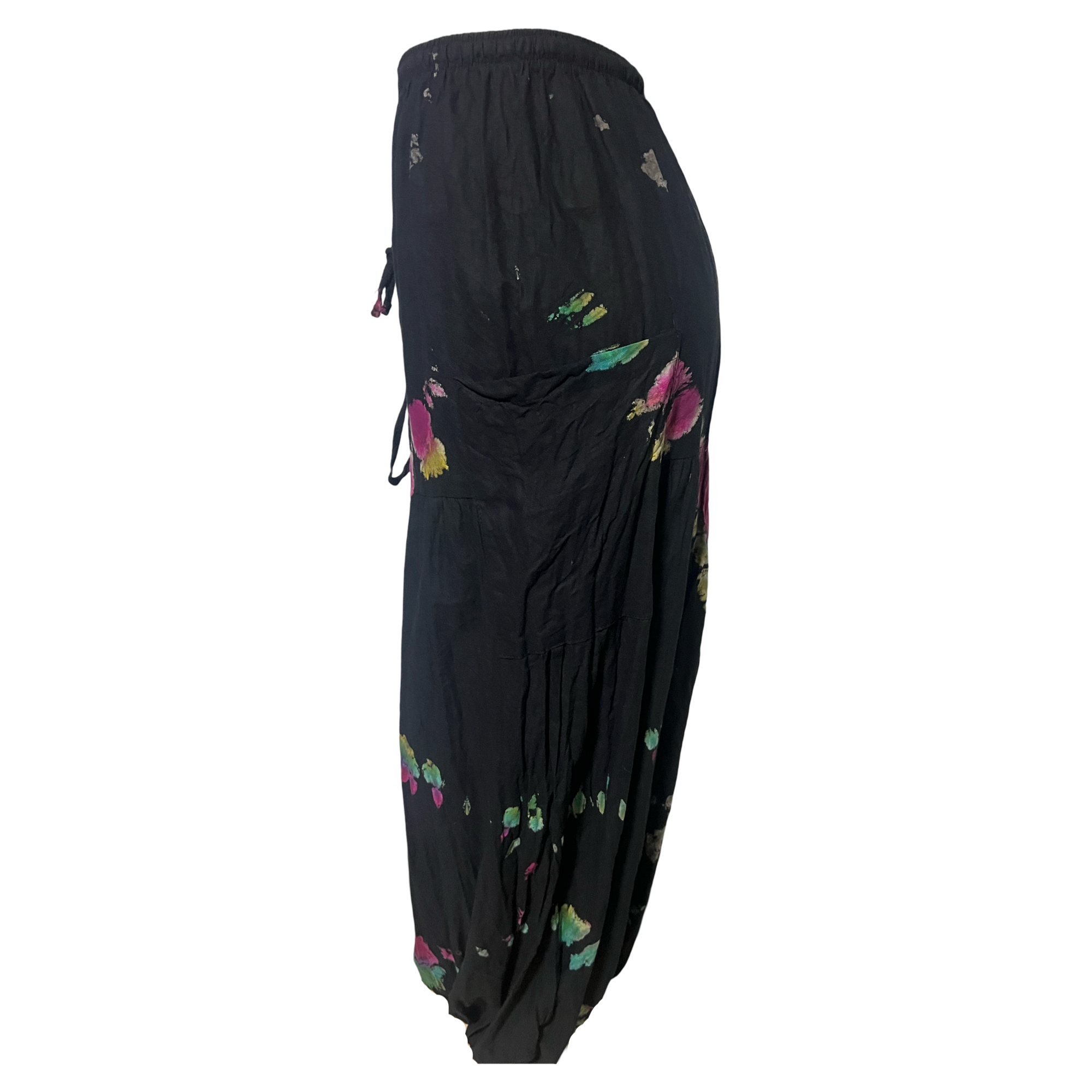 Pants - Black Tie Dye Pants w/ 2 Pocket