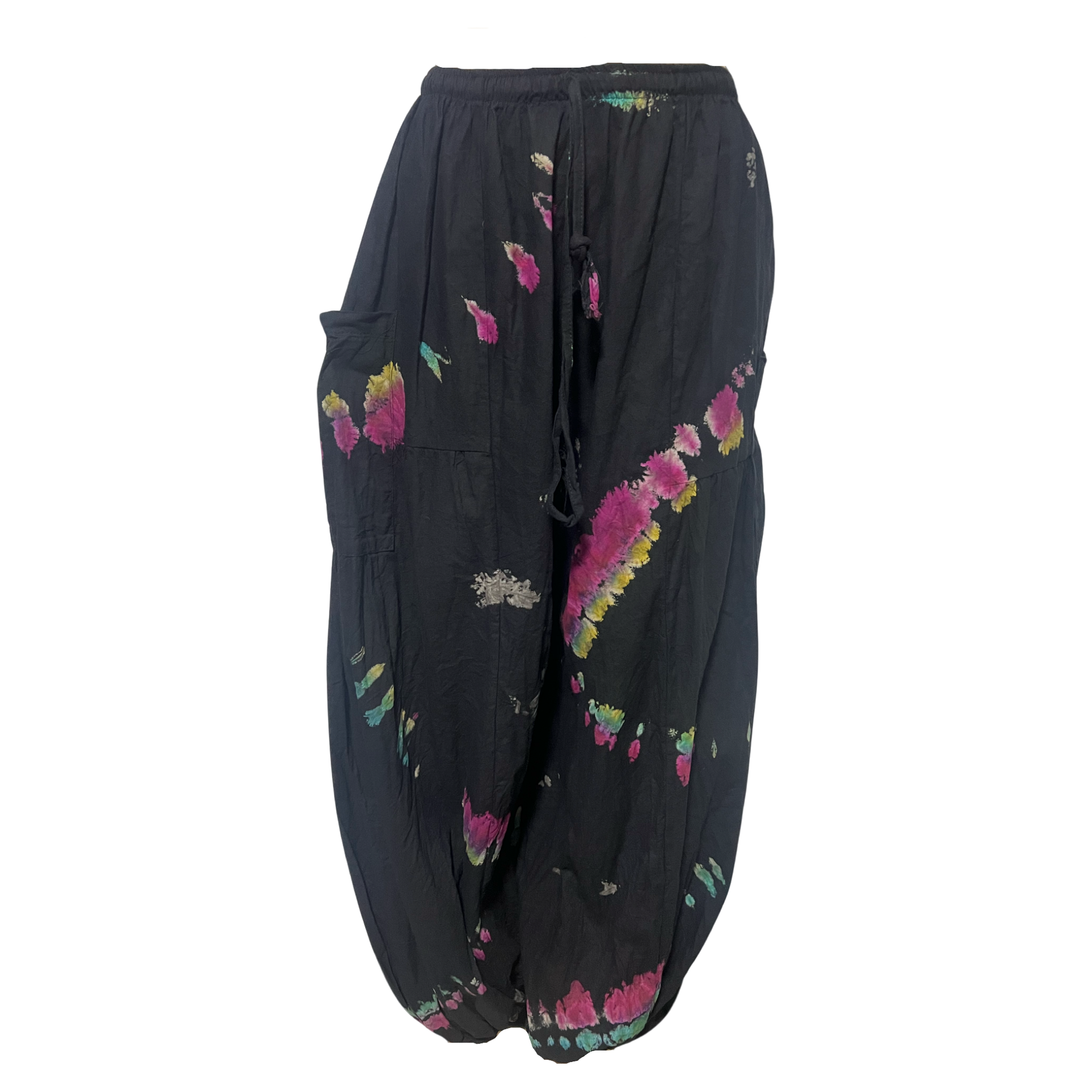 Pants - Black Tie Dye Pants w/ 2 Pocket