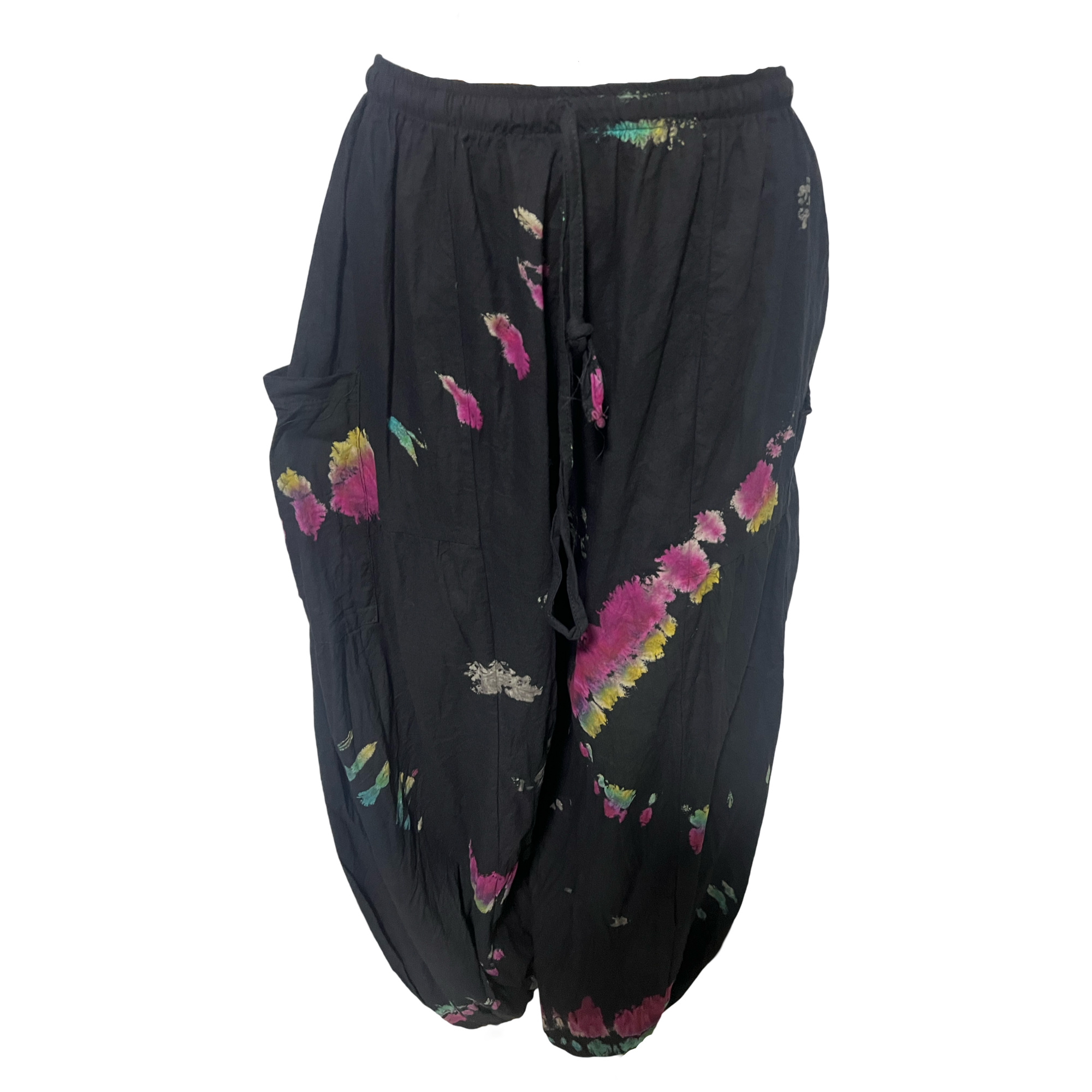 Pants - Black Tie Dye Pants w/ 2 Pocket