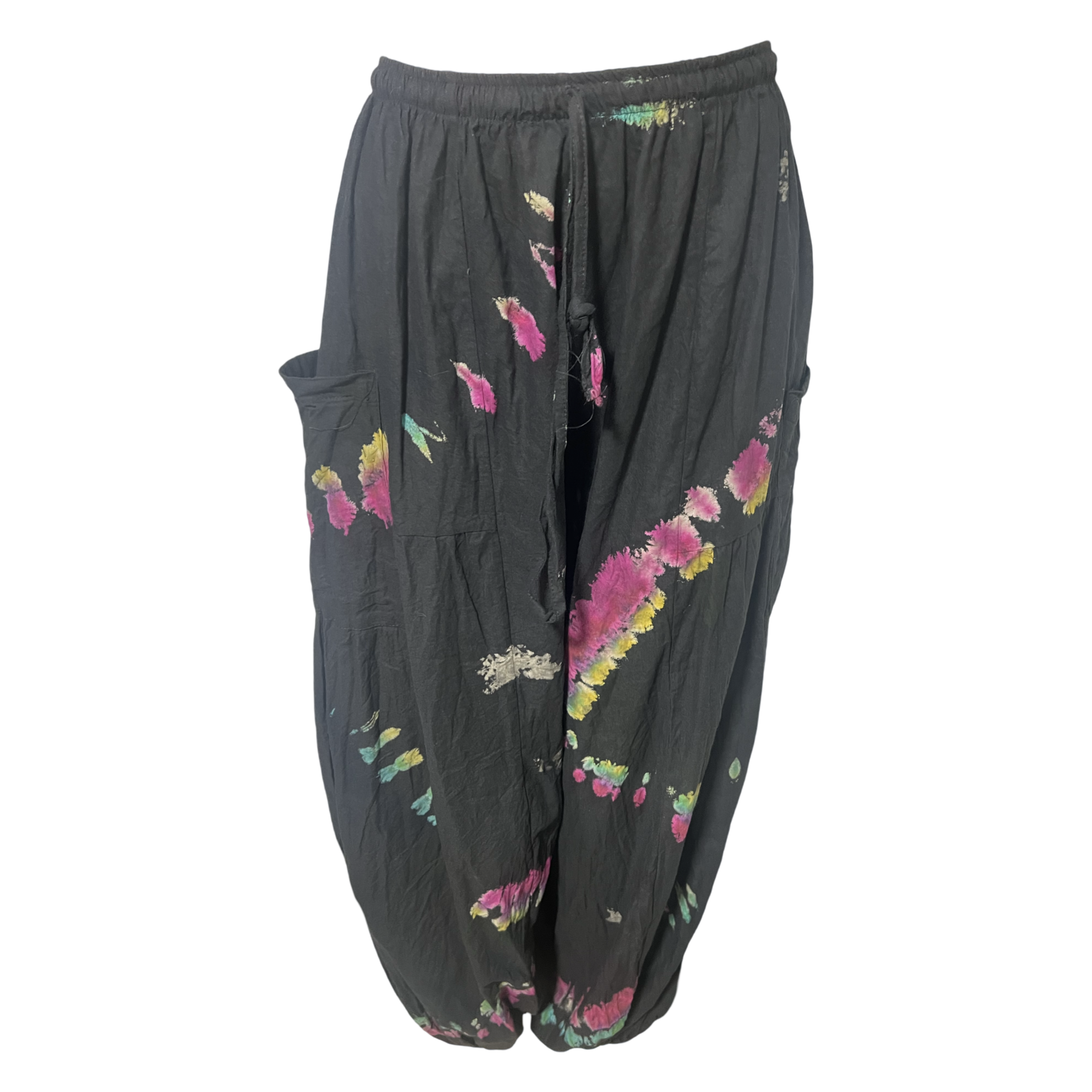 Pants - Black Tie Dye Pants w/ 2 Pocket