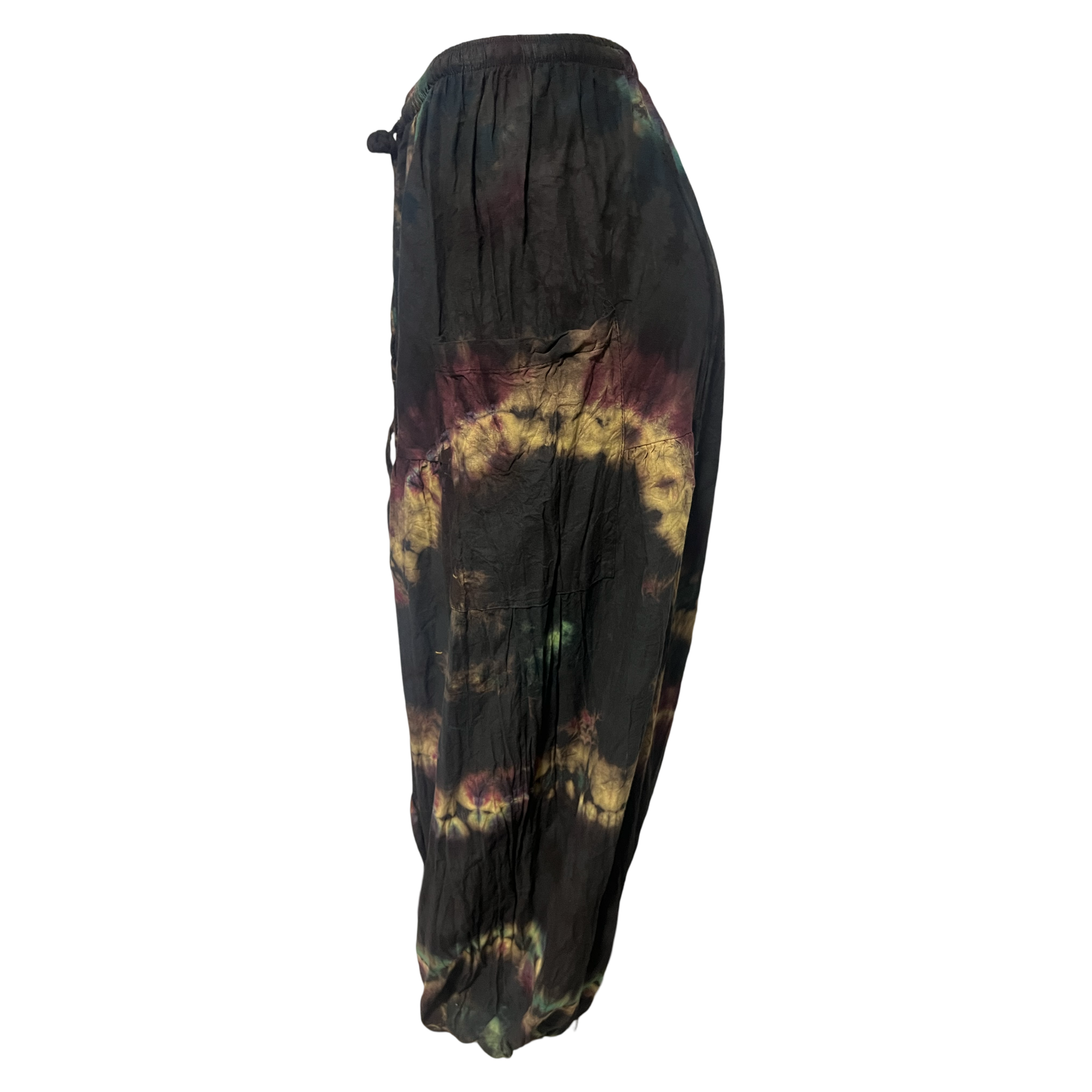 Pants - Brown Tie Dye Pants w/ 2 Pocket