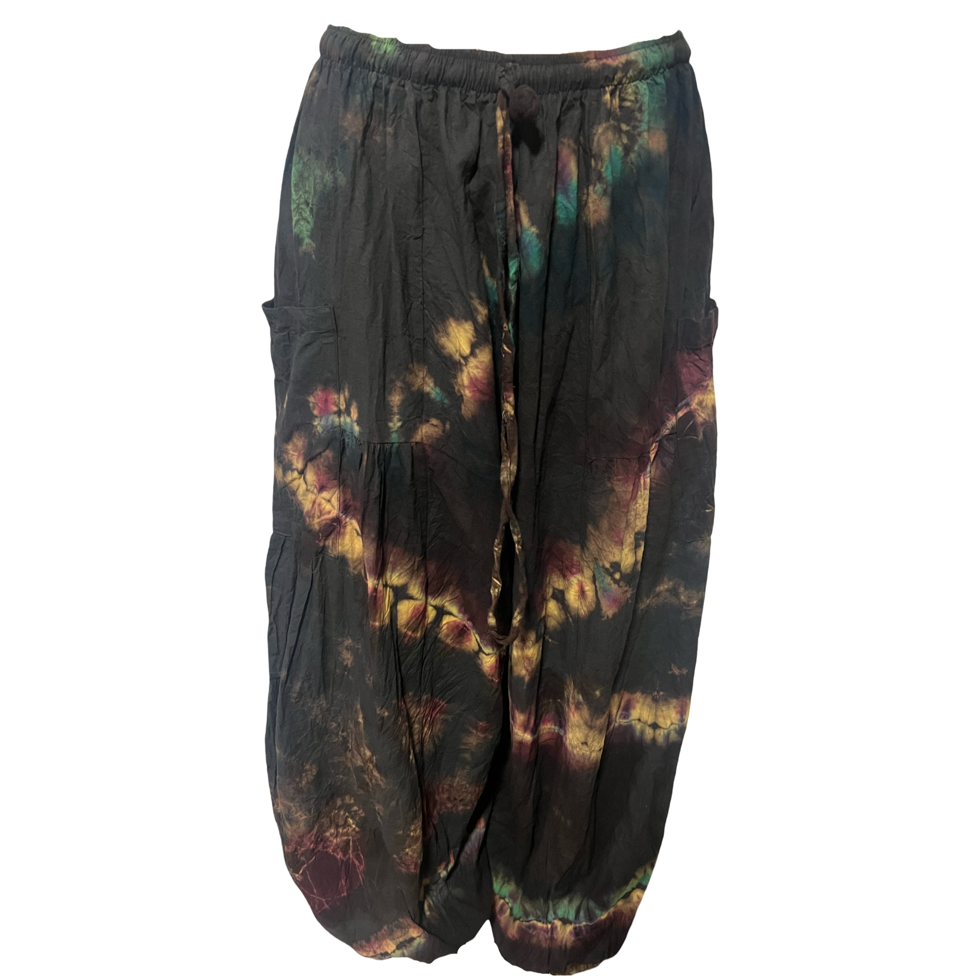 Pants - Brown Tie Dye Pants w/ 2 Pocket