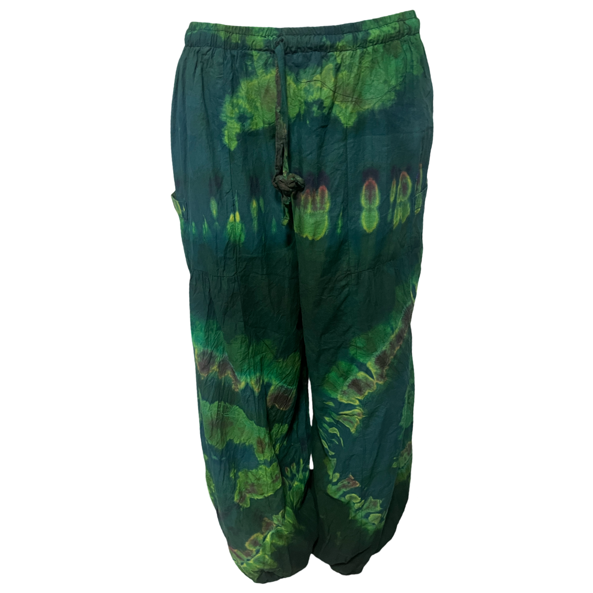 Pants - Green Tie Dye Pants w/ 2 Pocket