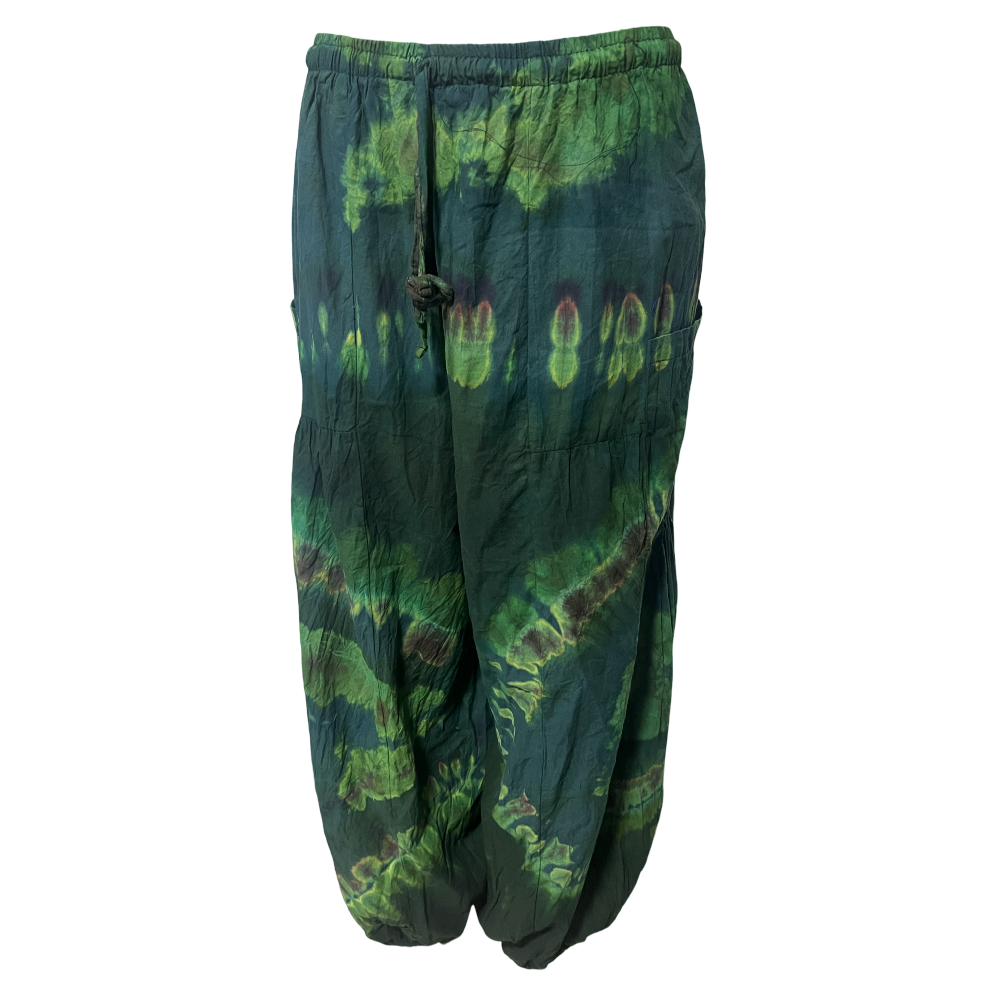 Pants - Green Tie Dye Pants w/ 2 Pocket