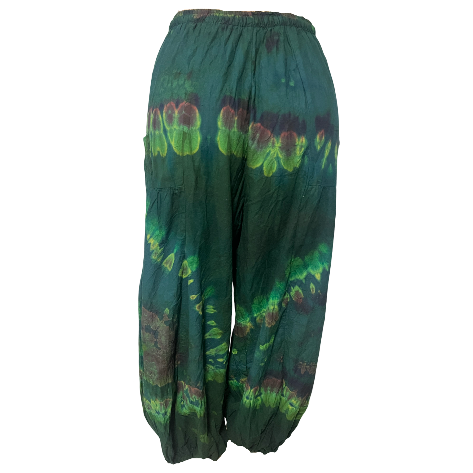 Pants - Green Tie Dye Pants w/ 2 Pocket