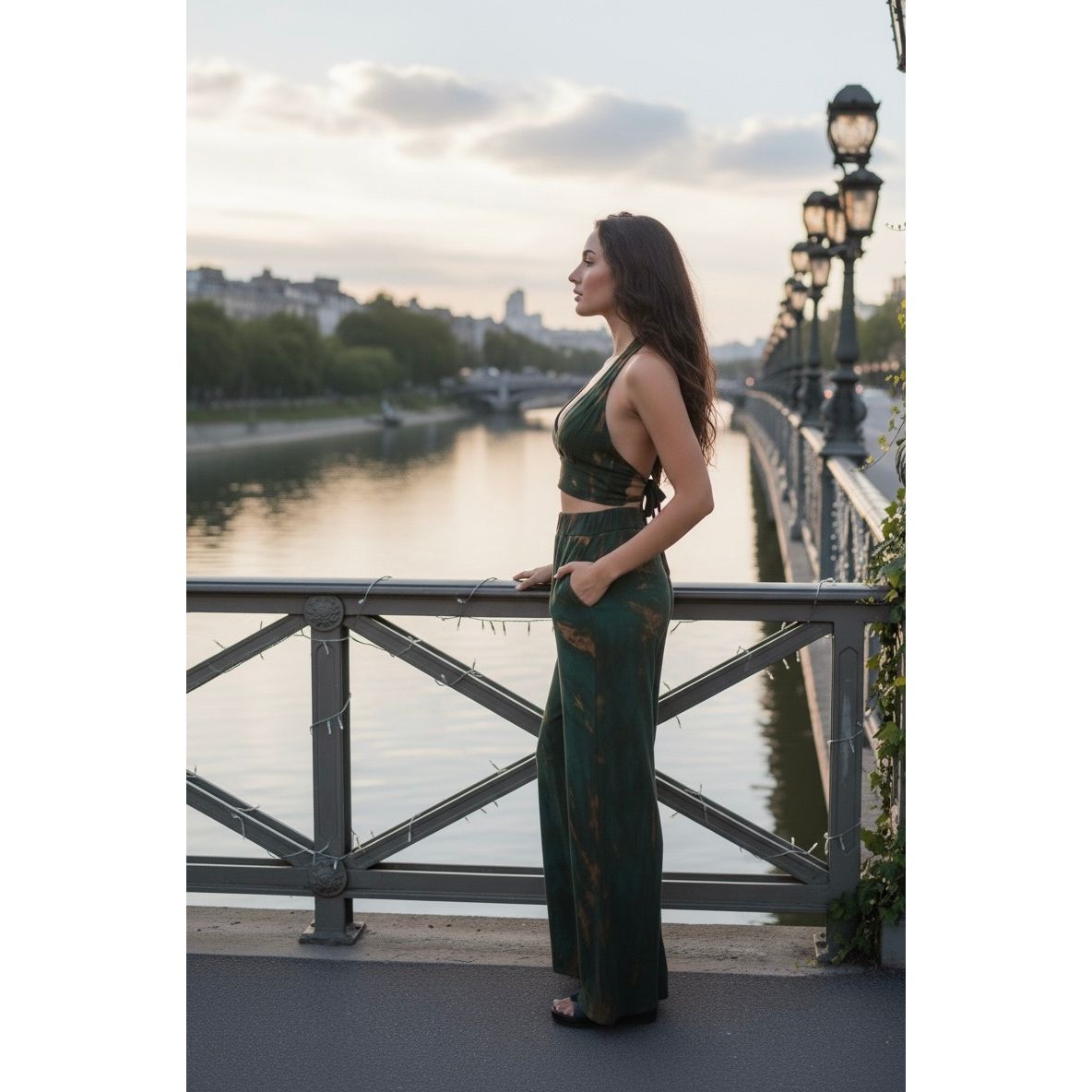 Tie Dye halter and pants (set)