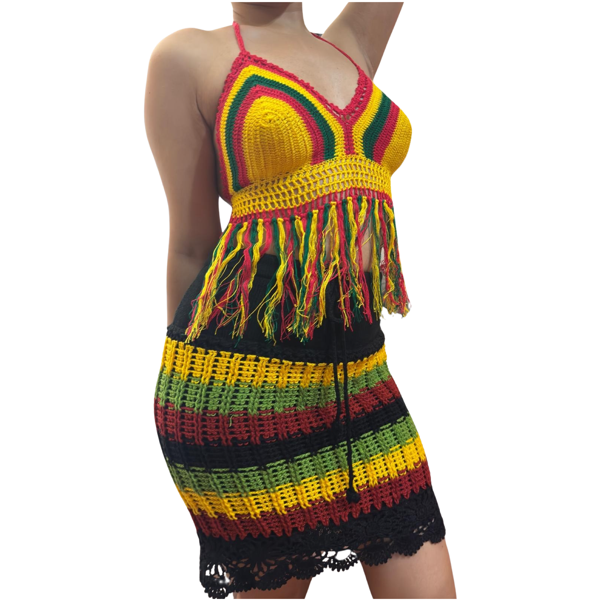 Rasta Crochet Skirt & Reggae Crochet Tops. – KULTURAL VIBEZ