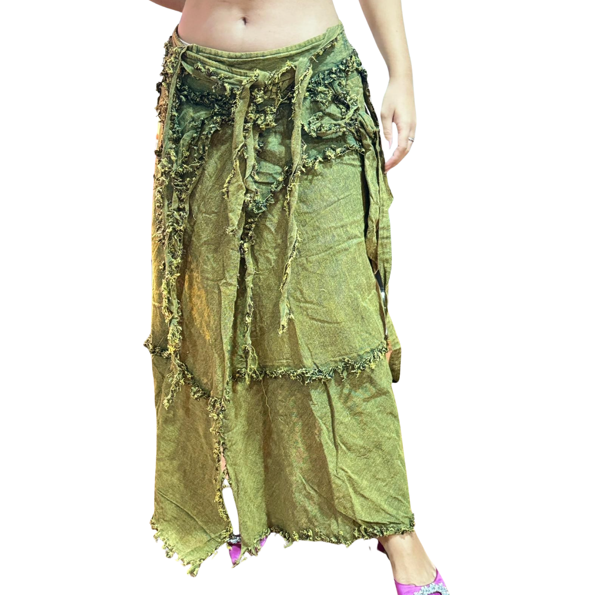 Skirt- Stone Wash Gypsy Wrap Skirt w/Tops (set)