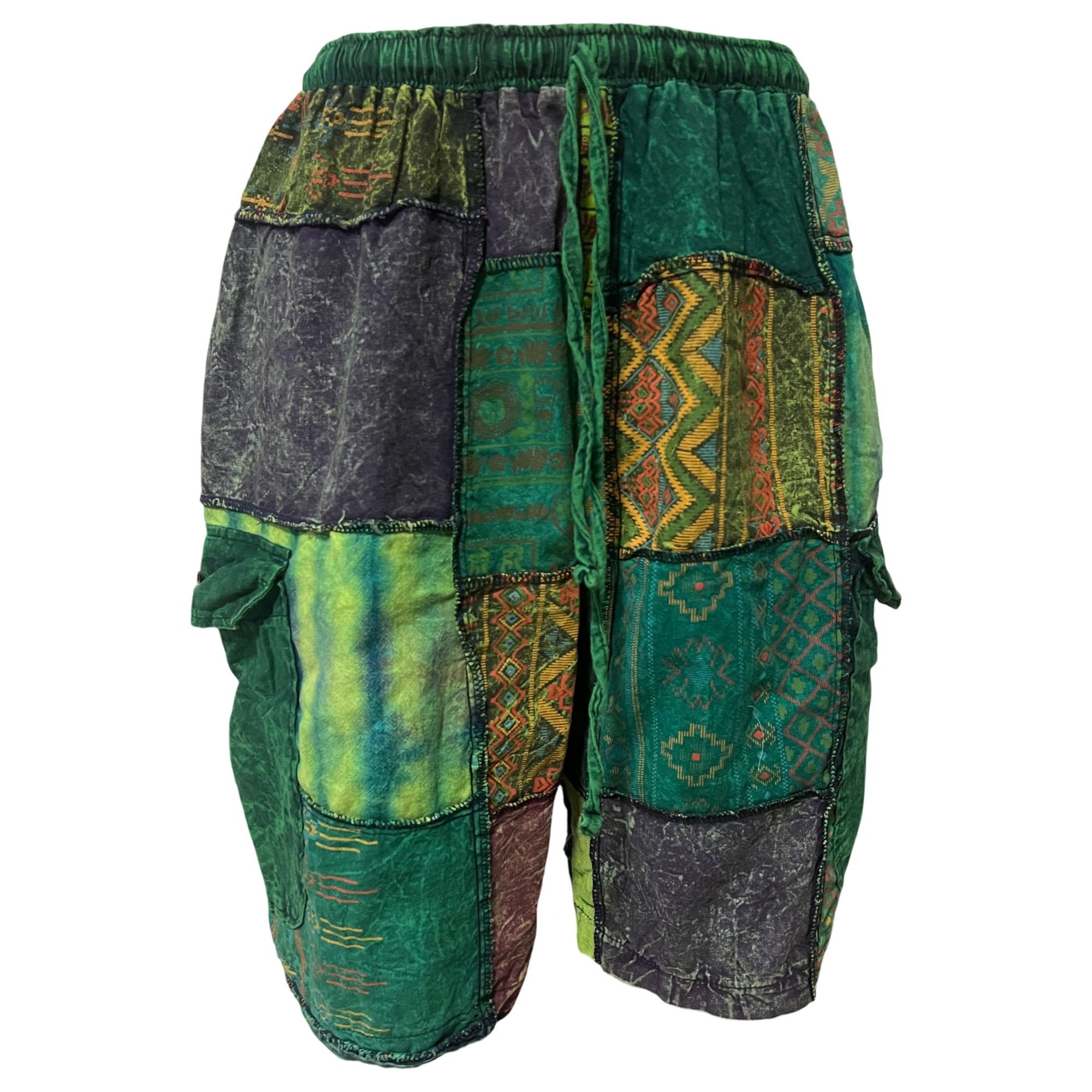 Shorts - Patchwork w/ 2 side pocket