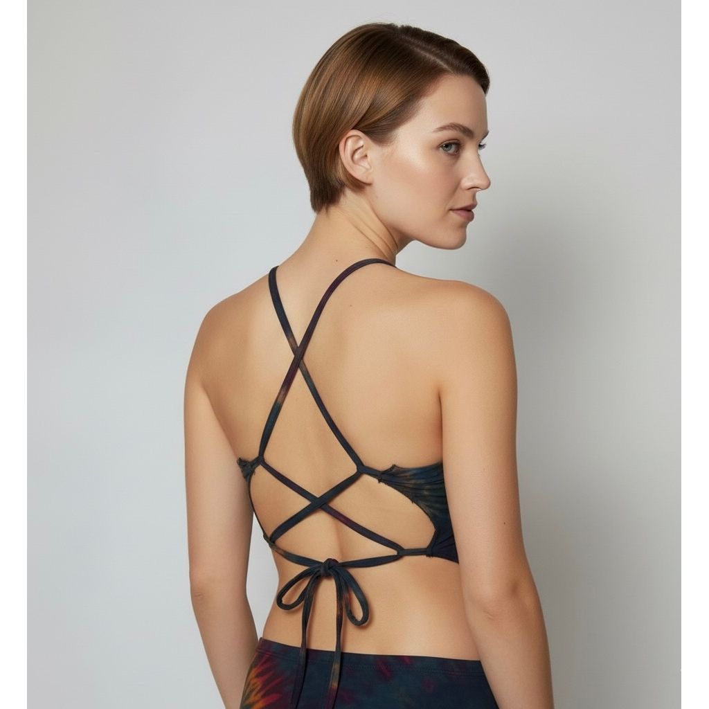 Tops - Tie Dye Deep V / Gray