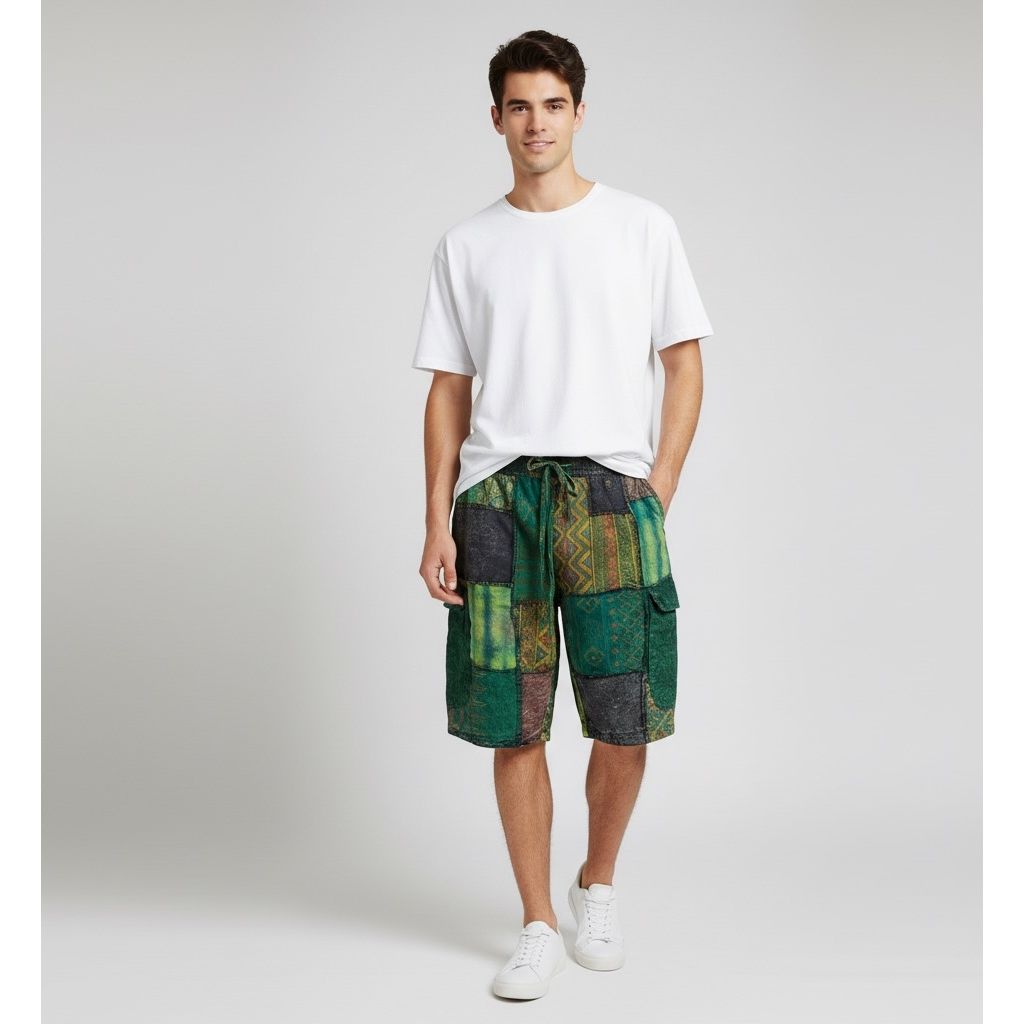 Shorts - Patchwork w/ 2 side pocket