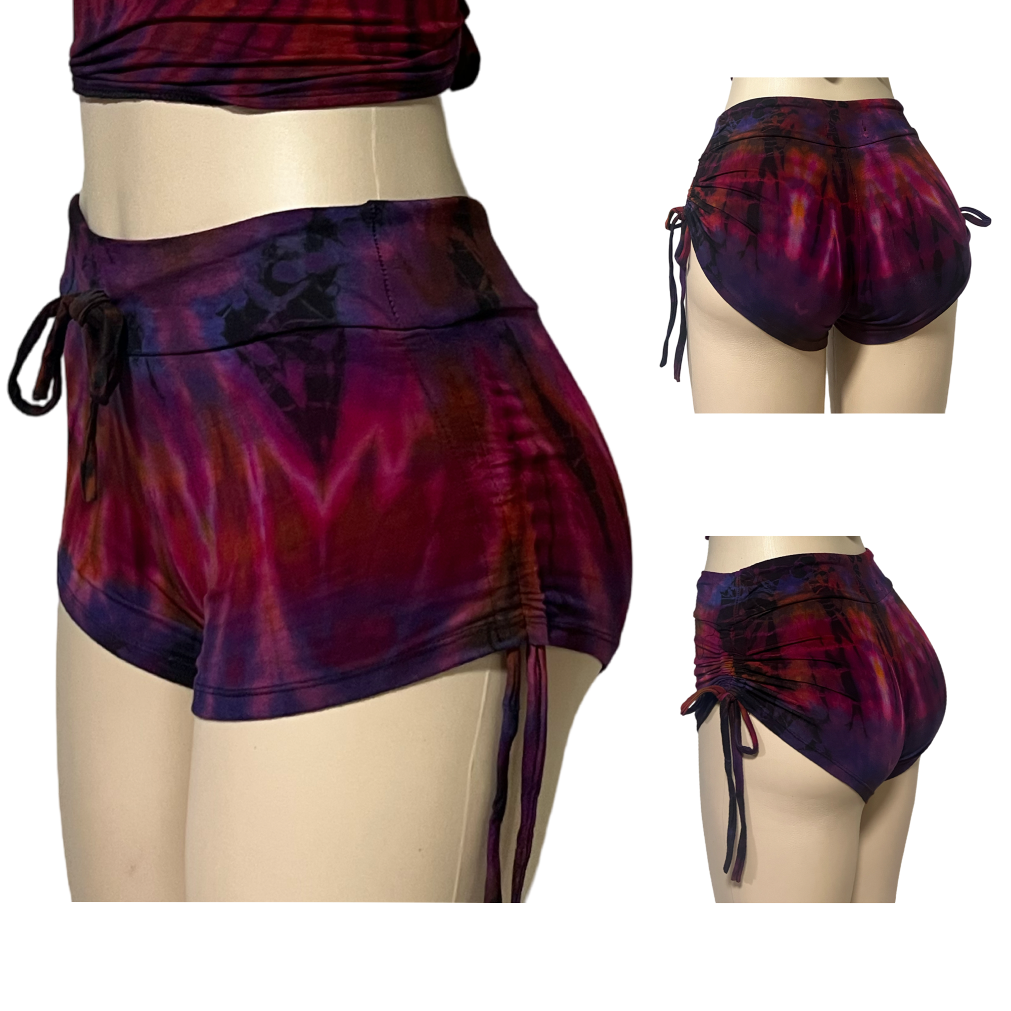 Tie Dye Side Scrunch Shorts