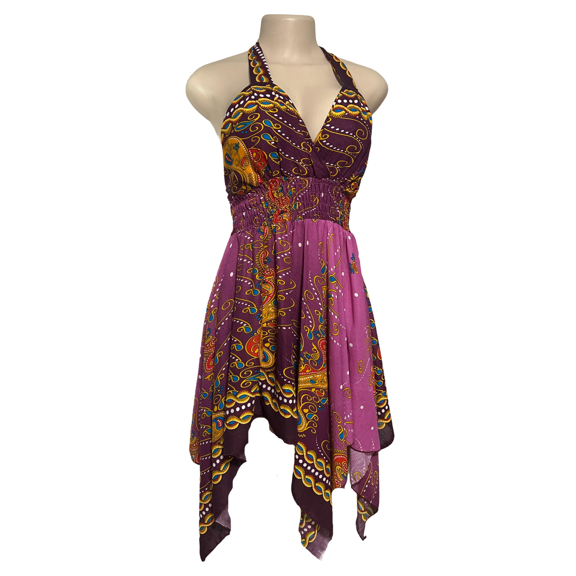 Dress - Paisley Bandana Halter Dress