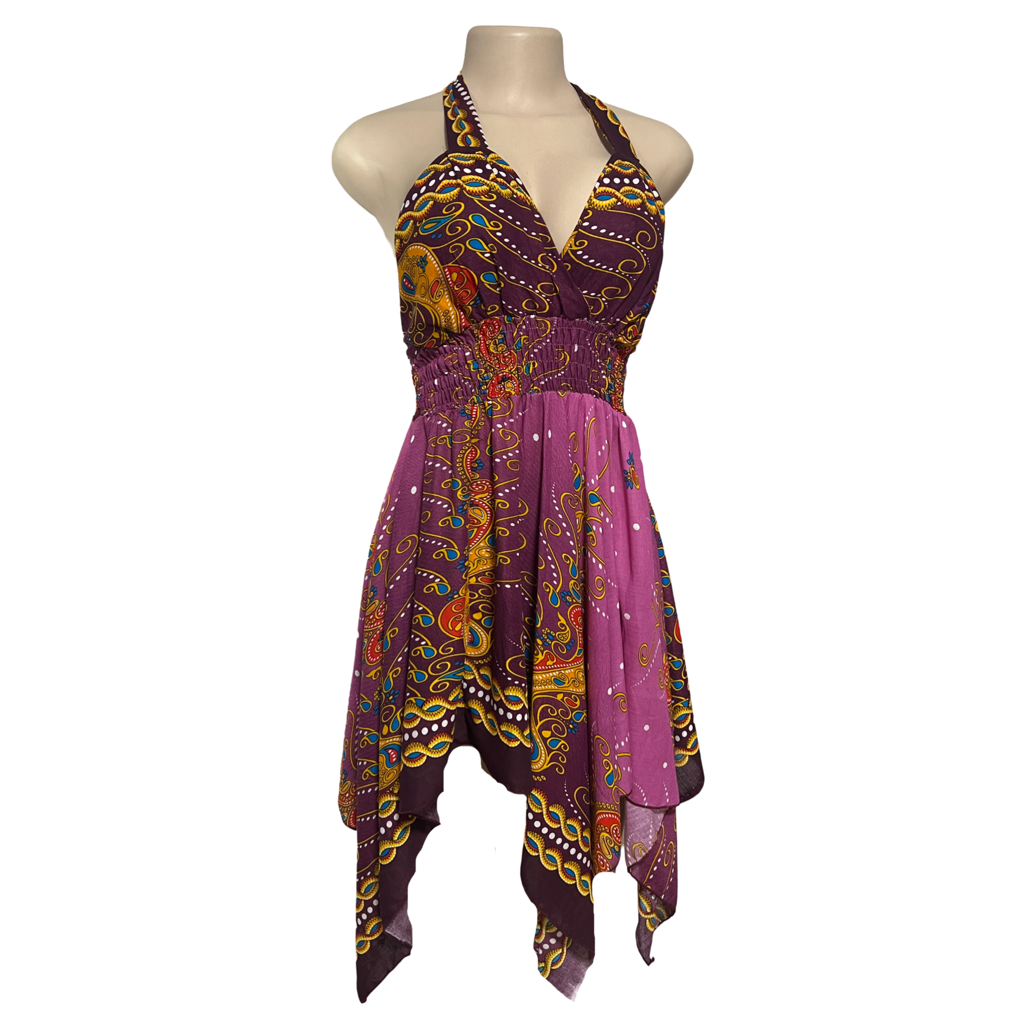 Dress - Paisley Bandana Halter Dress KULTURAL VIBEZ Dress - Paisley Bandana Halter Dress KULTURAL VIBEZ