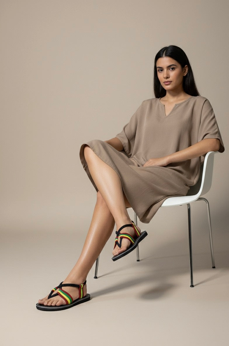 Shoes - Braided Sandals Rasta