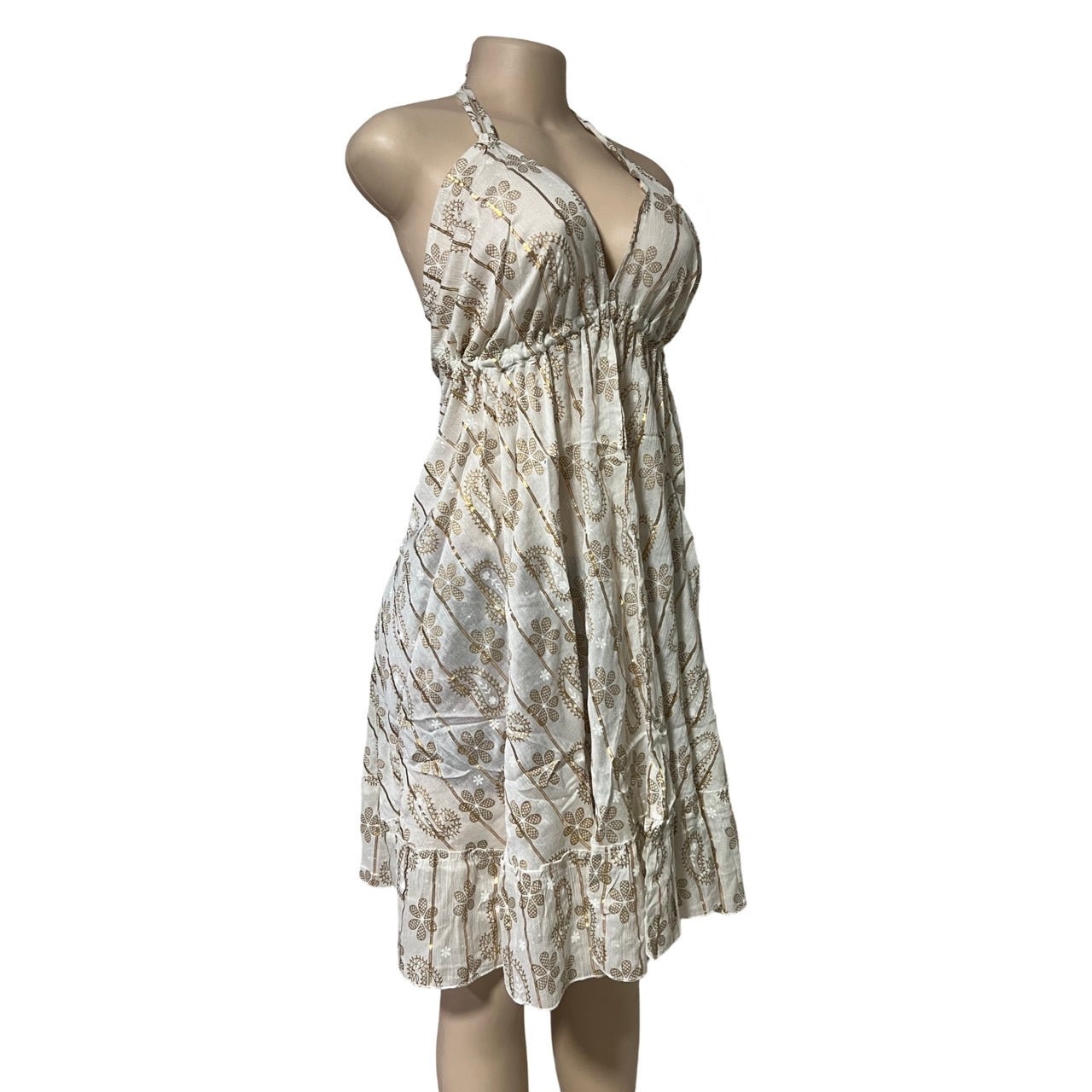 Dress - Silk Dress With Lurex/ White