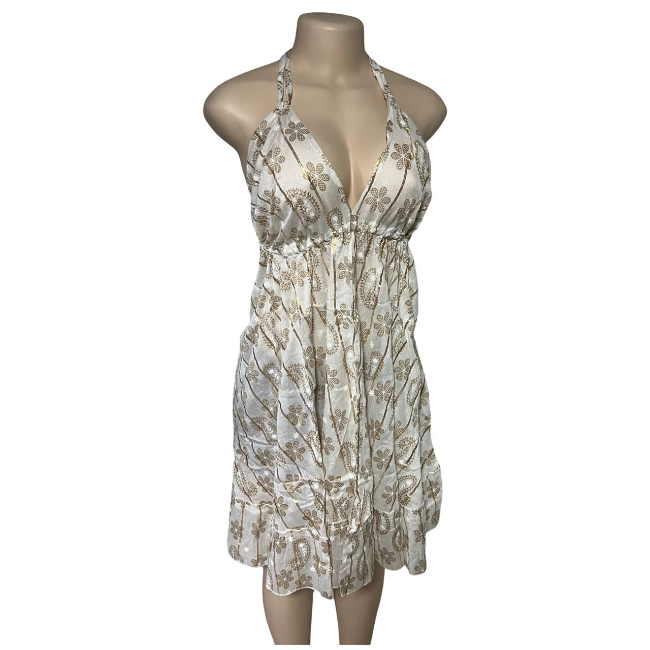 Dress - Silk Dress With Lurex/ White