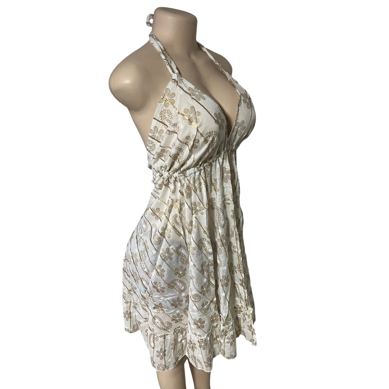 Dress - Silk Dress With Lurex/ White