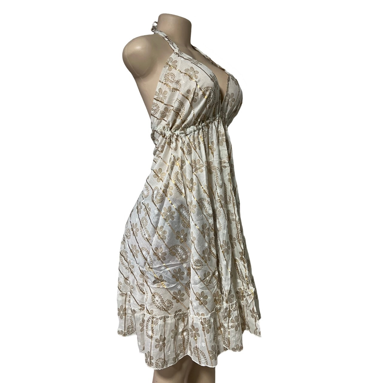 Dress - Silk Dress With Lurex/ White