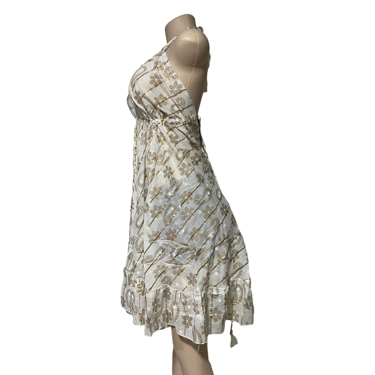 Dress - Silk Dress With Lurex/ White