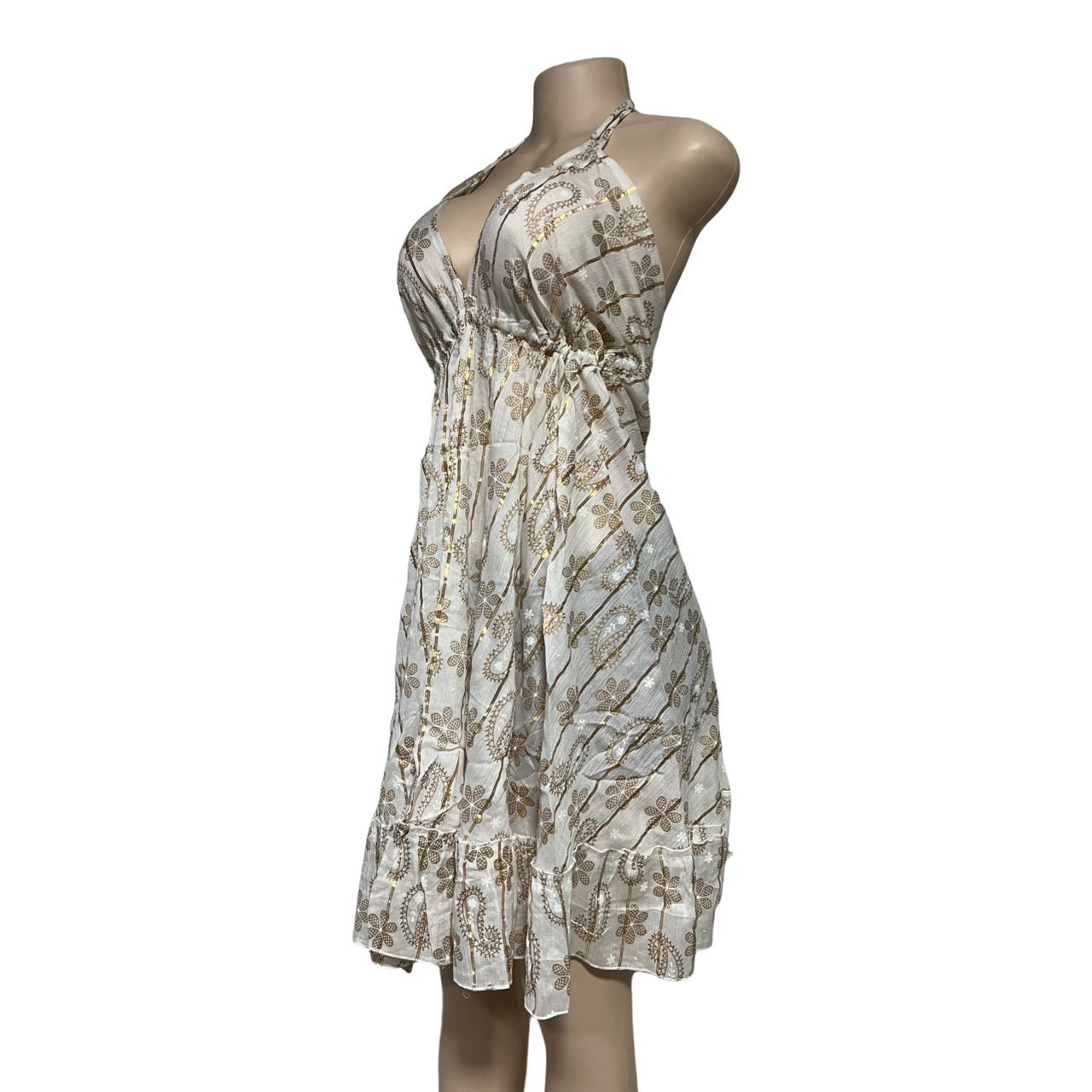 Dress - Silk Dress With Lurex/ White