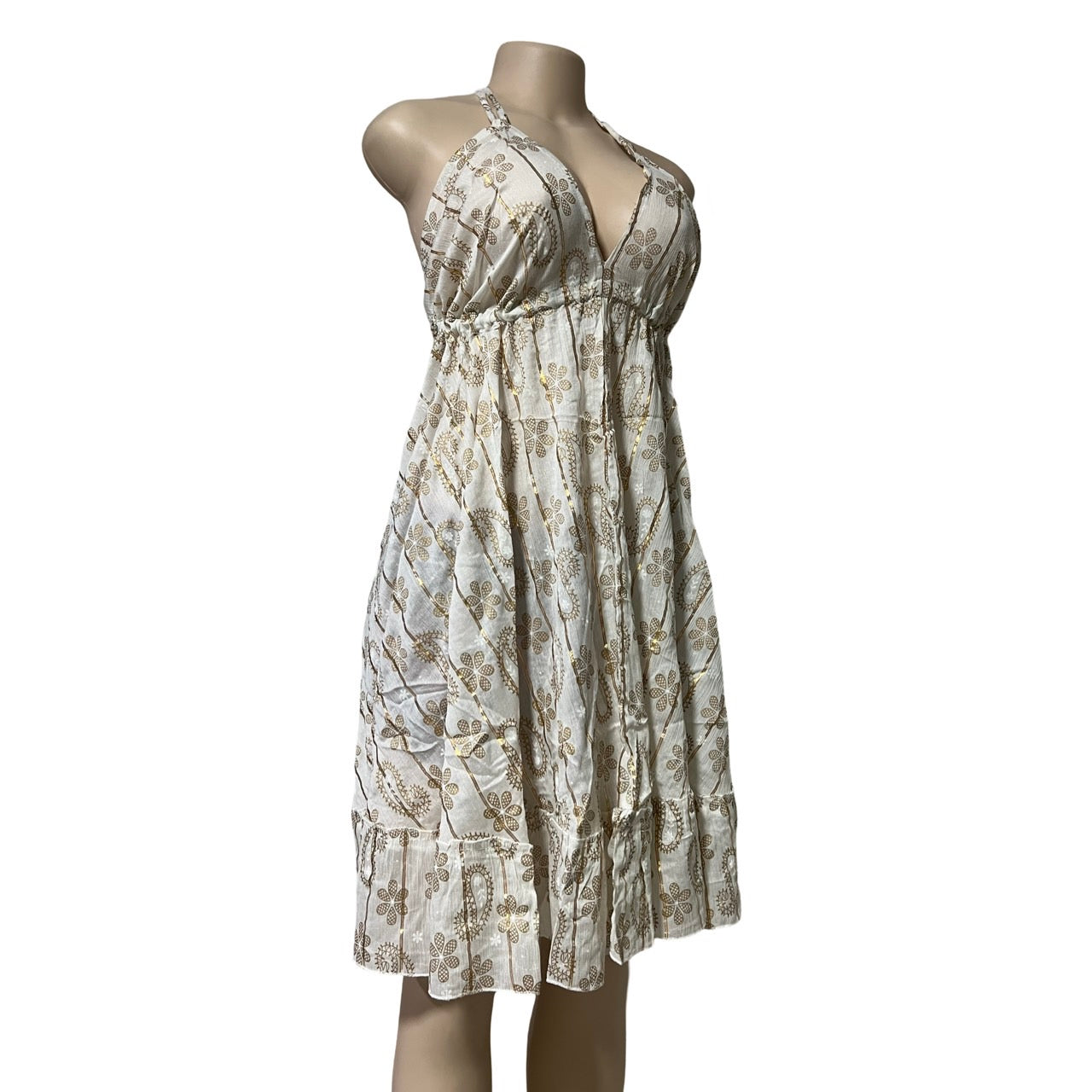 Dress - Silk Dress With Lurex/ White