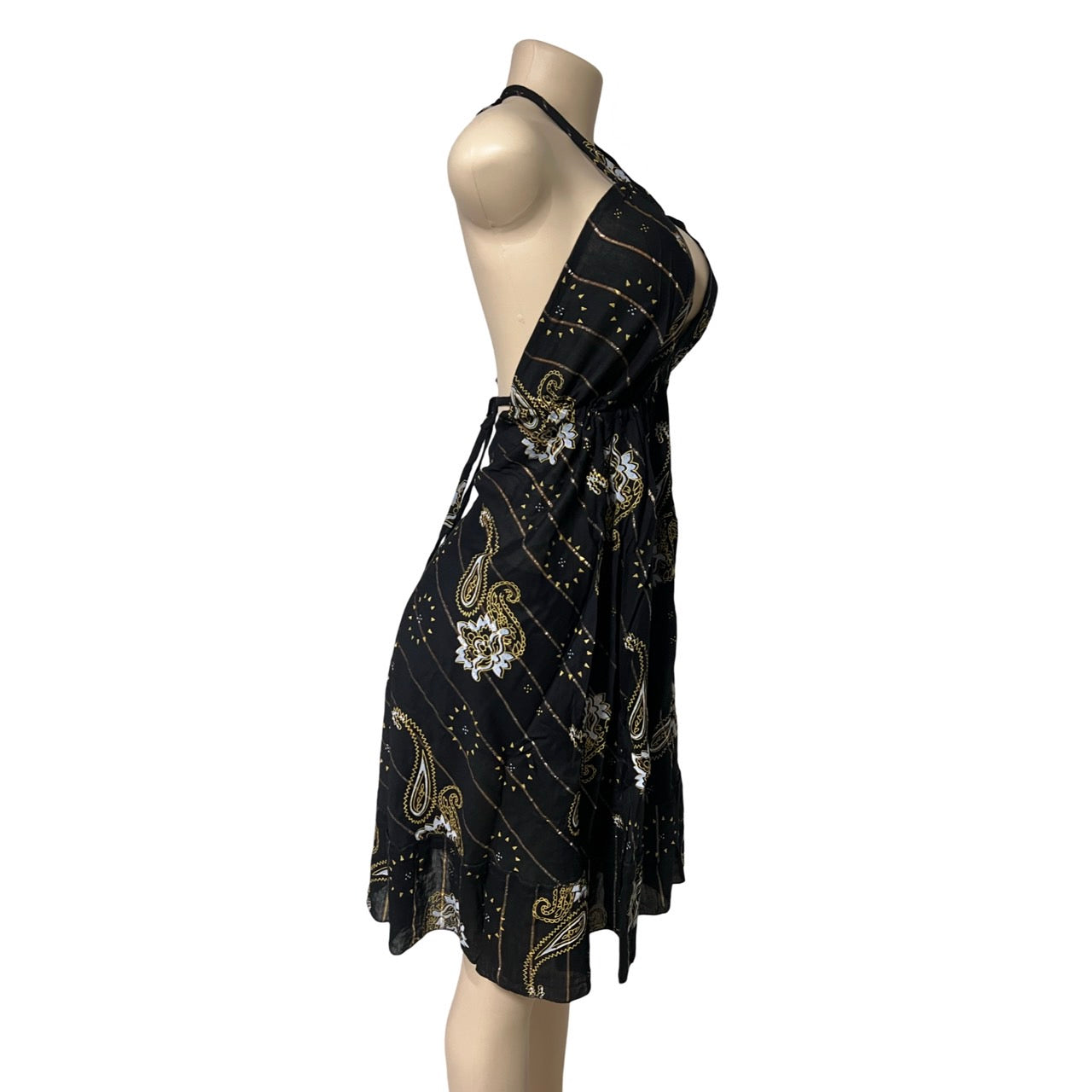 Dress - Silk Dress with Lurex / Black