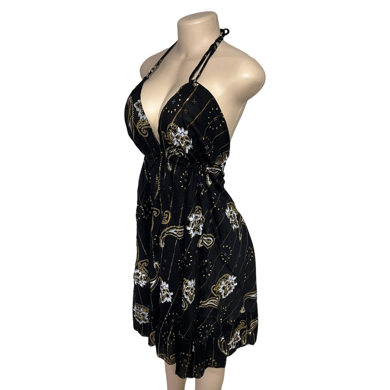 Dress - Silk Dress with Lurex / Black