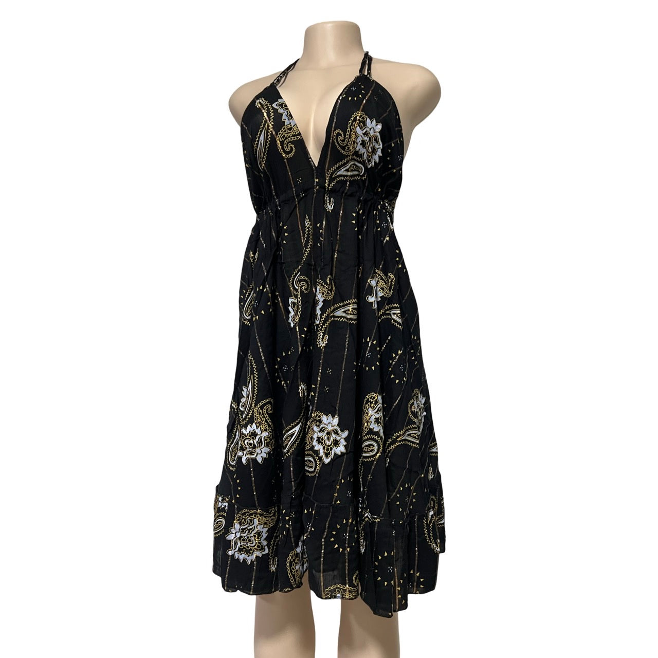 Dress - Silk Dress with Lurex / Black