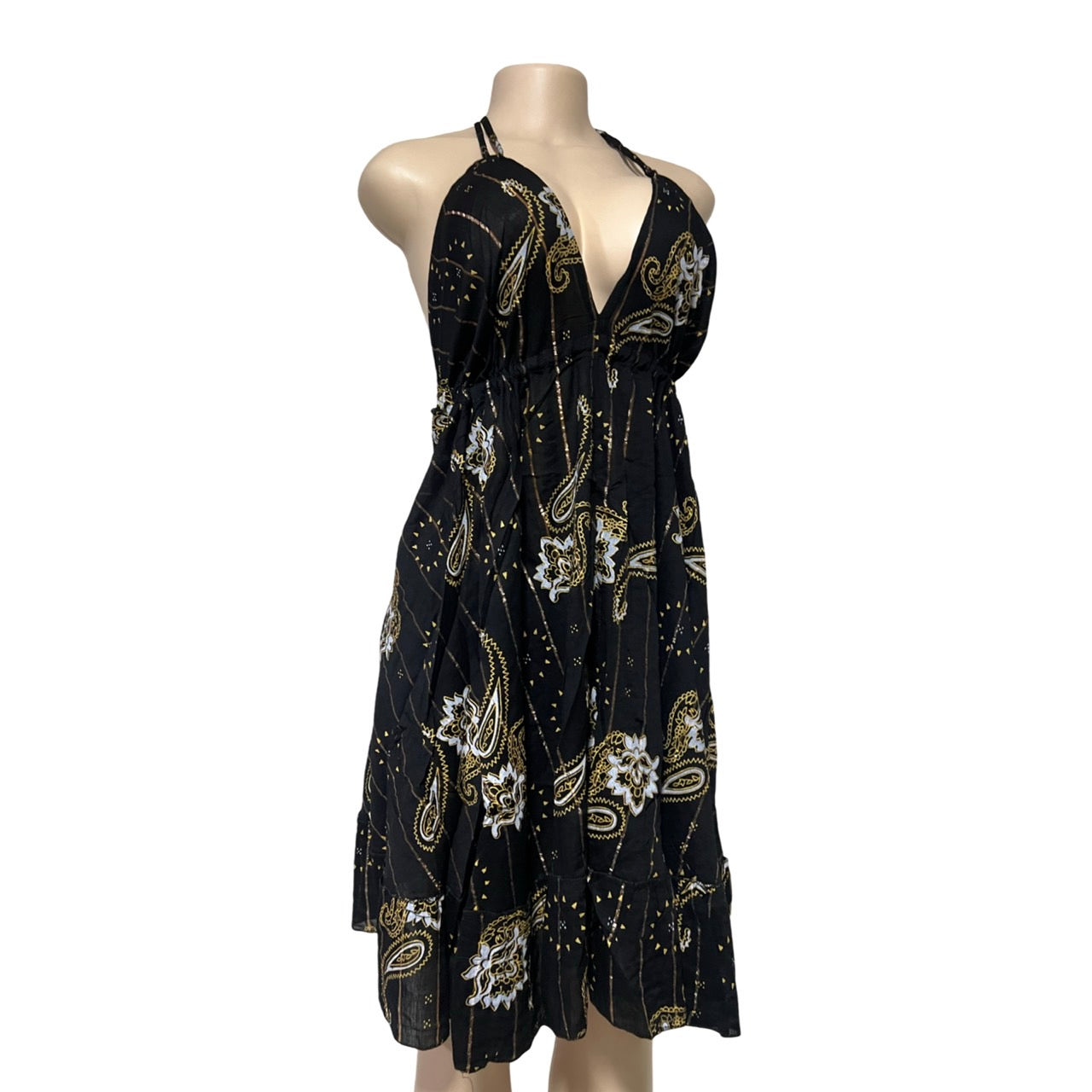 Dress - Silk Dress with Lurex / Black