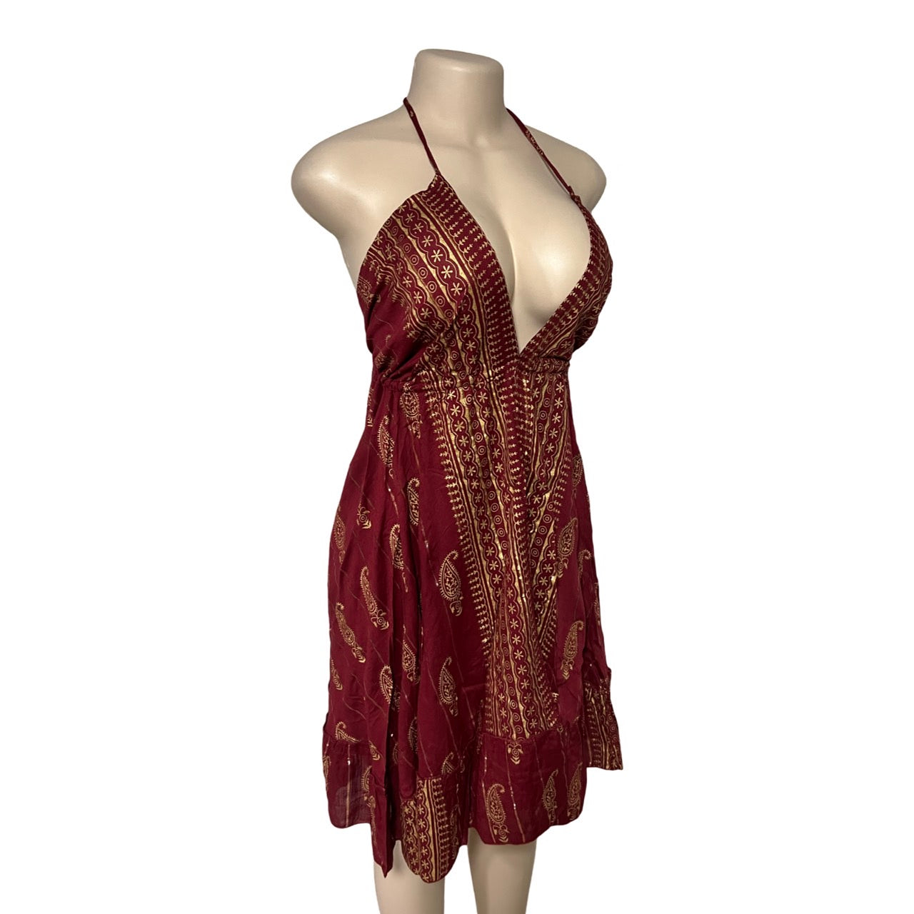 Dress - Silk Dress with Lurex / Red