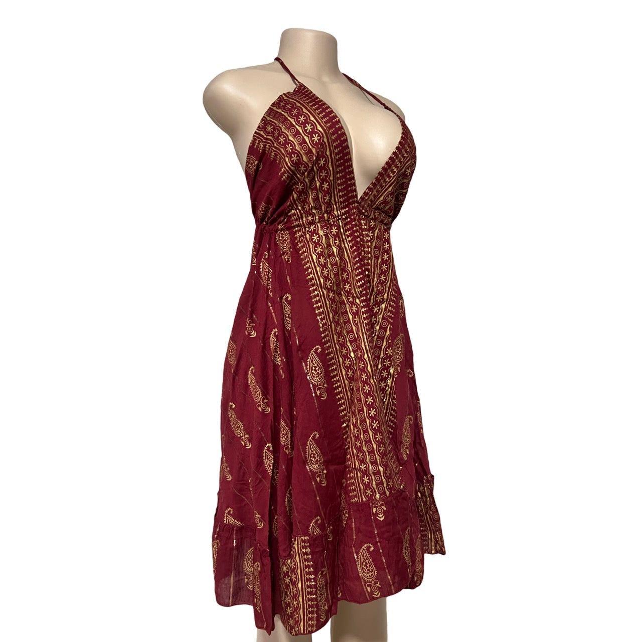 Dress - Silk Dress with Lurex / Red