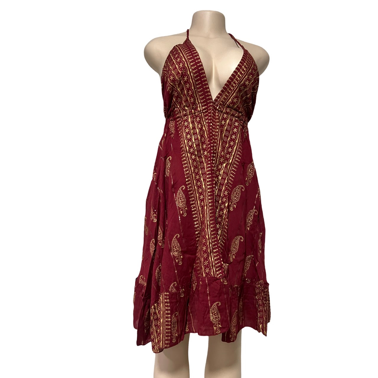 Dress - Silk Dress with Lurex / Red